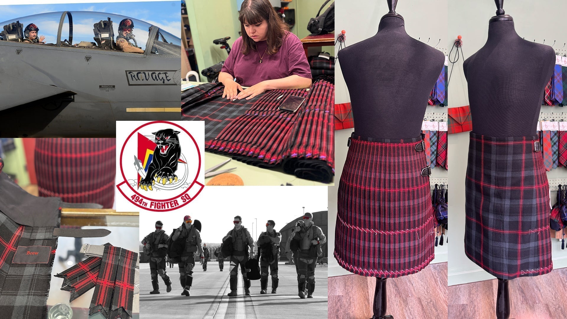 A New Tartan and Hand-Sewn Kilts for the 494th Fighter Squadron