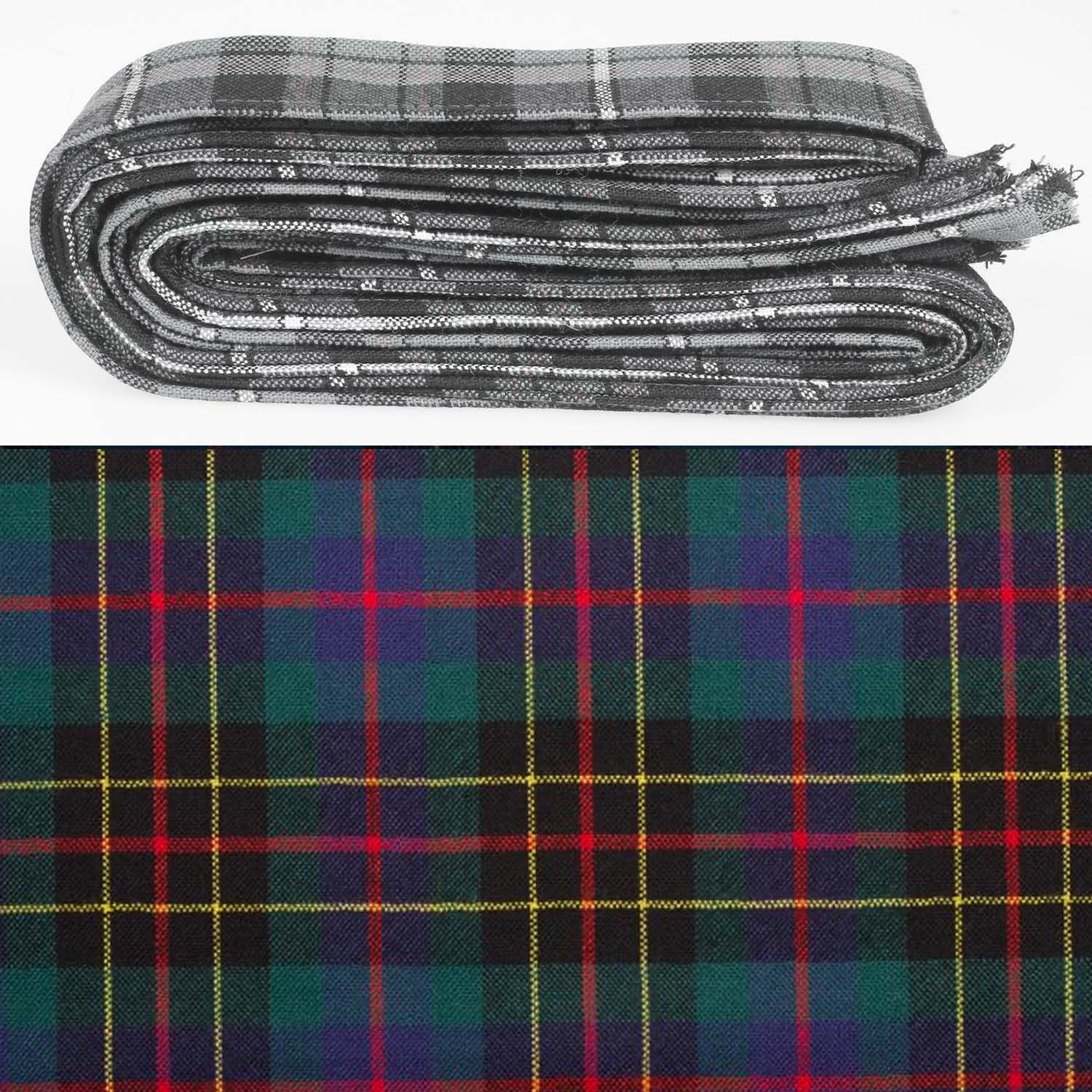 Wool Strip Ribbon in Brodie Hunting Modern Tartan - 5 Strips, Choose your Width - Perfect for weddings and special occasions, showcasing an elegant and luxurious look.