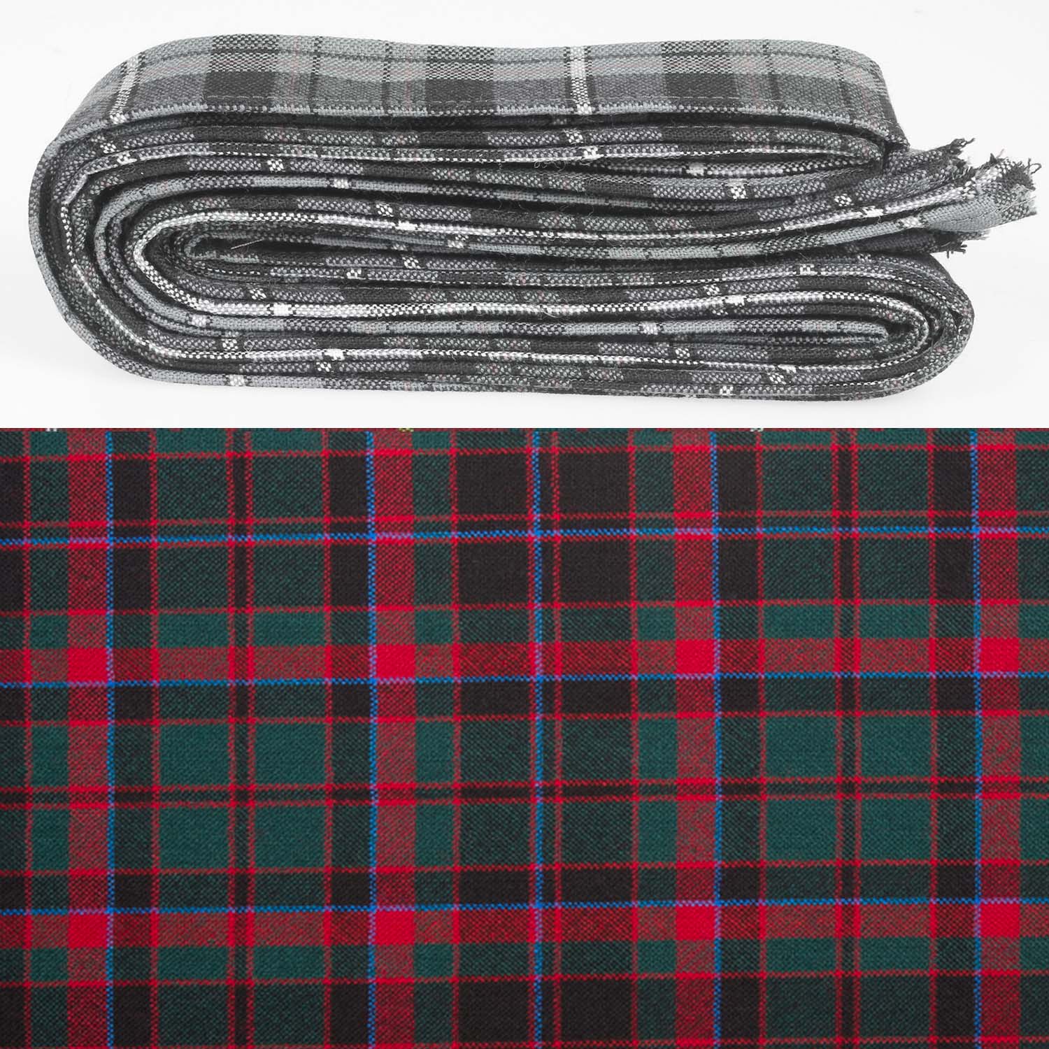 Wool Strip Ribbon in Buchan Tartan - 5 Strips, Choose your Width, ideal for weddings and decorative projects.