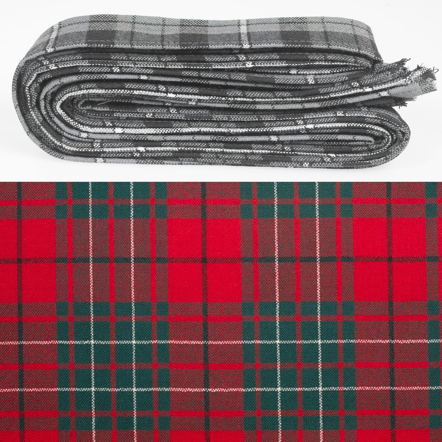 Wool Strip Ribbon in Cumming Modern Tartan, featuring 5 strips of fine wool fabric perfect for weddings, crafts, and decorations.