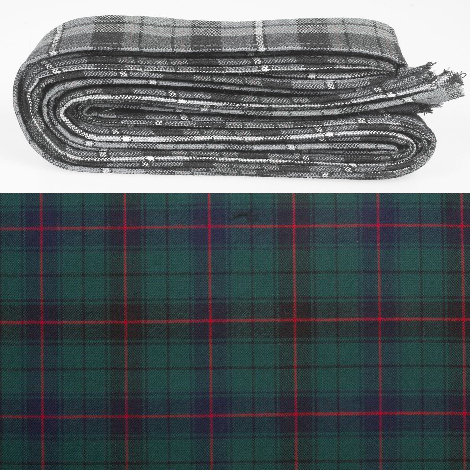Wool Strip Ribbon in Davidson Modern Tartan - 5 Strips, Choose your Width, perfect for weddings, decorations, and versatile crafting.