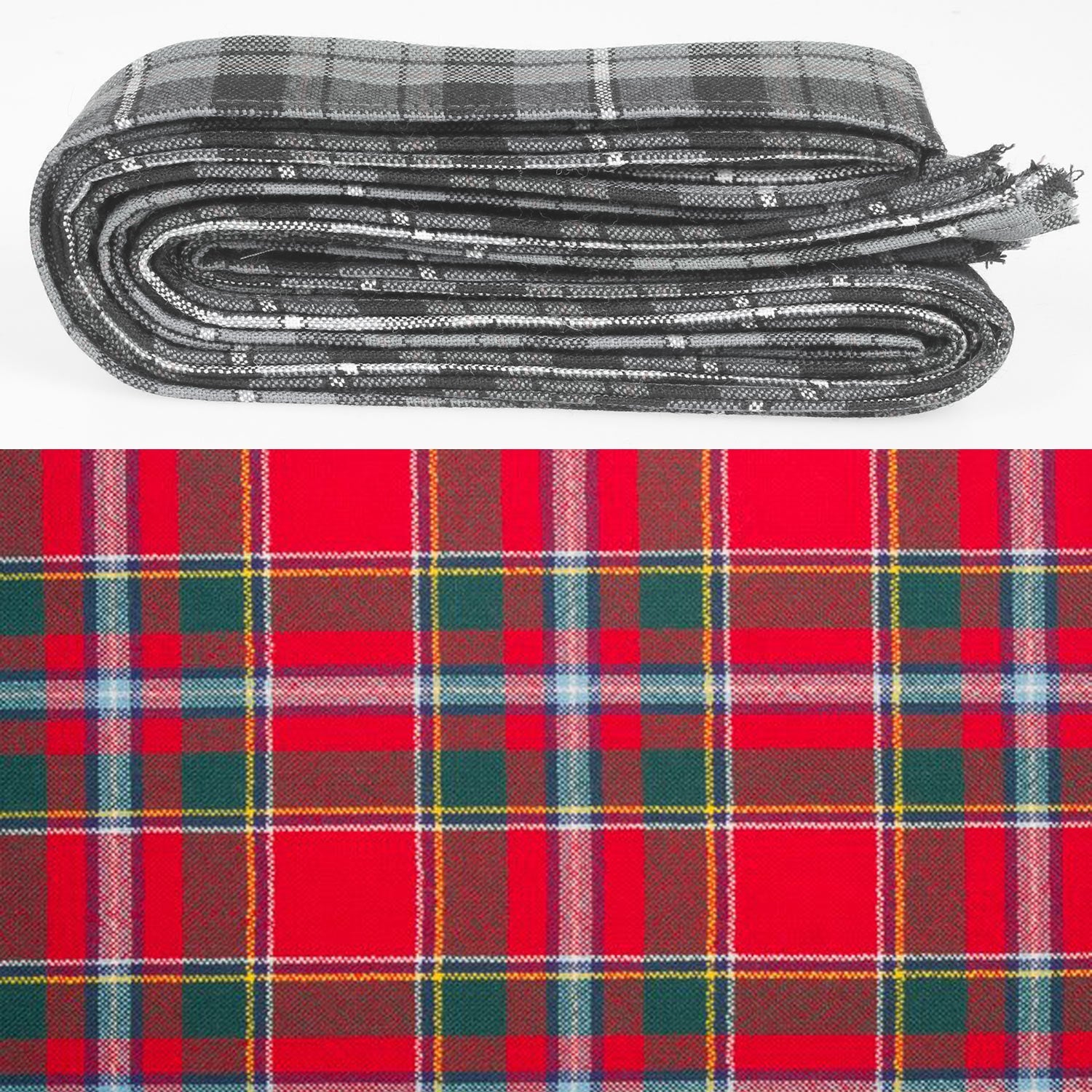 Wool Strip Ribbon in Drummond of Perth Tartan - 5 Strips, Choose your Width, perfect for weddings and various decor projects.
