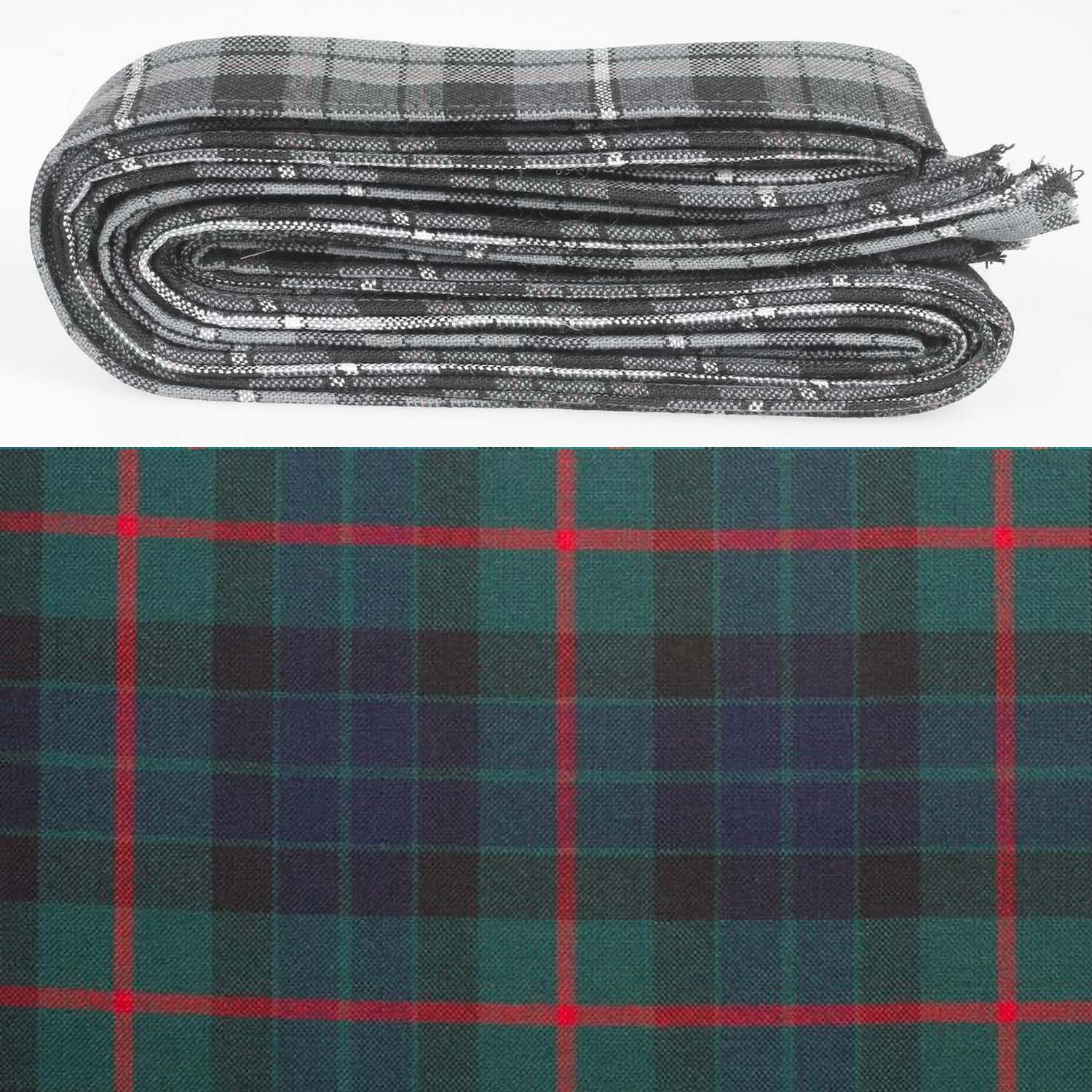 Wool Strip Ribbon in Gunn Modern Tartan featuring 5 strips, showcasing its fine wool quality and classic tartan pattern, perfect for a variety of DIY projects and elegant occasions.