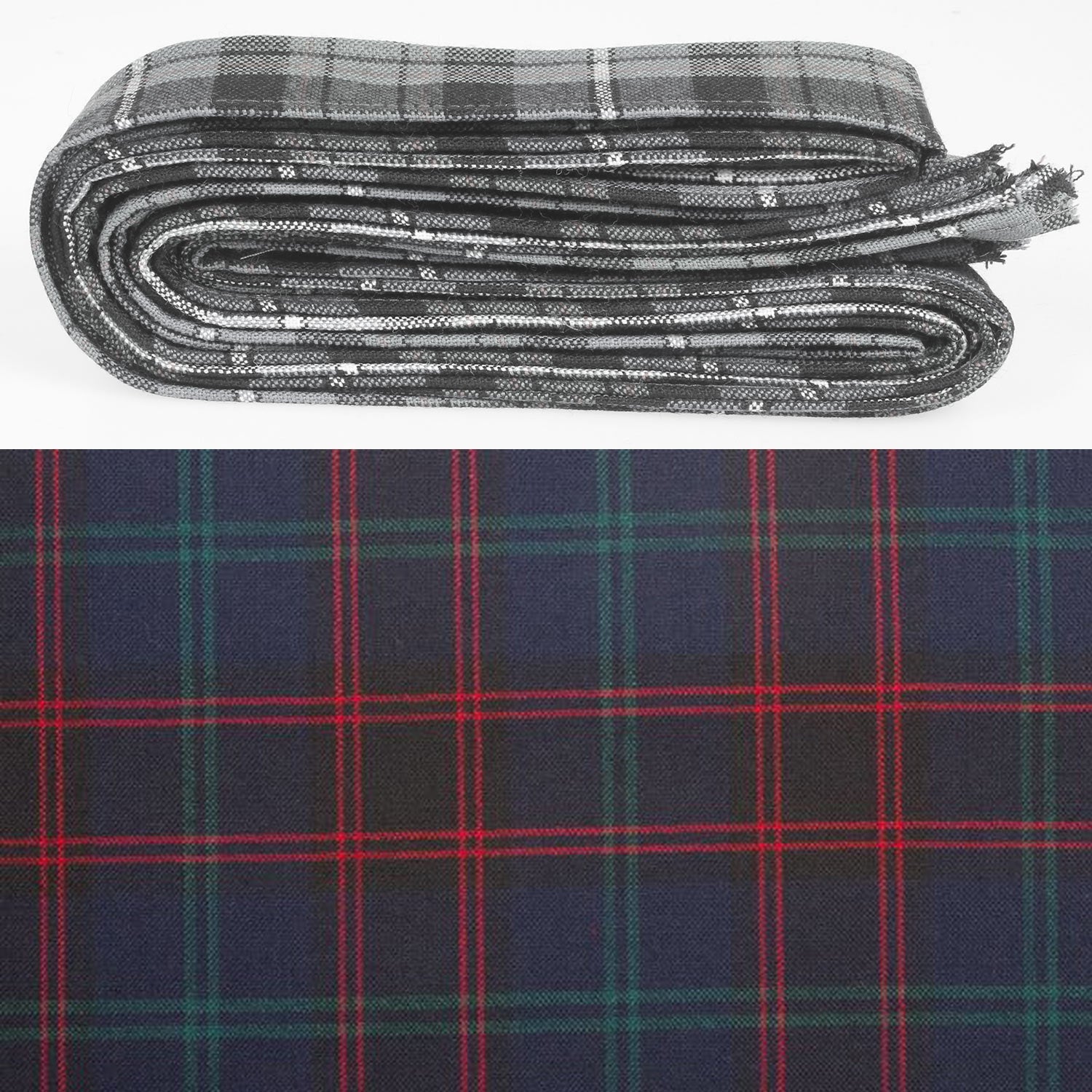Wool Strip Ribbon in Home / Hume Modern Tartan - perfect for weddings and decorations, featuring five strips to choose your width and made from fine wool fabric.