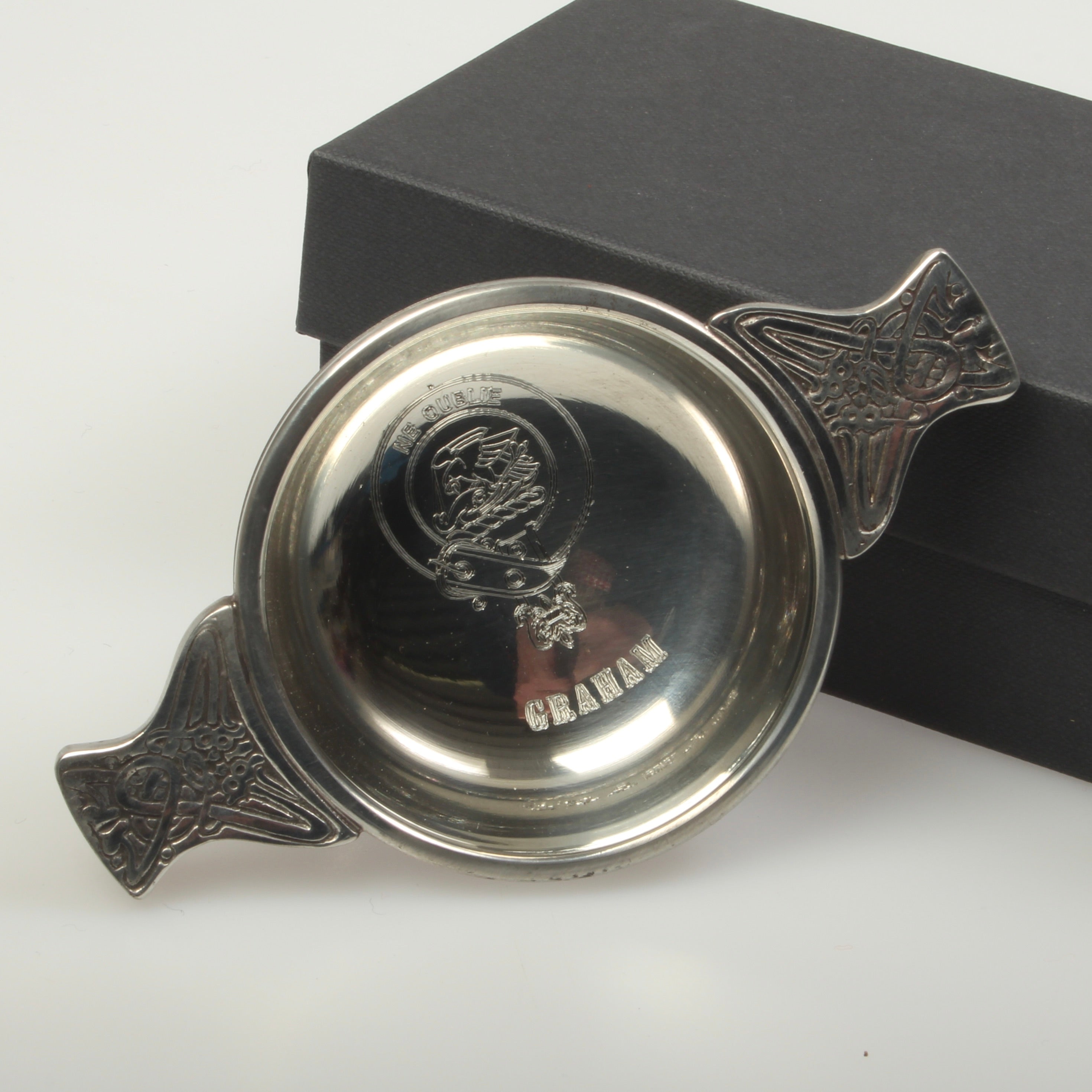 Graham Clan Crest Engraved Quaich
