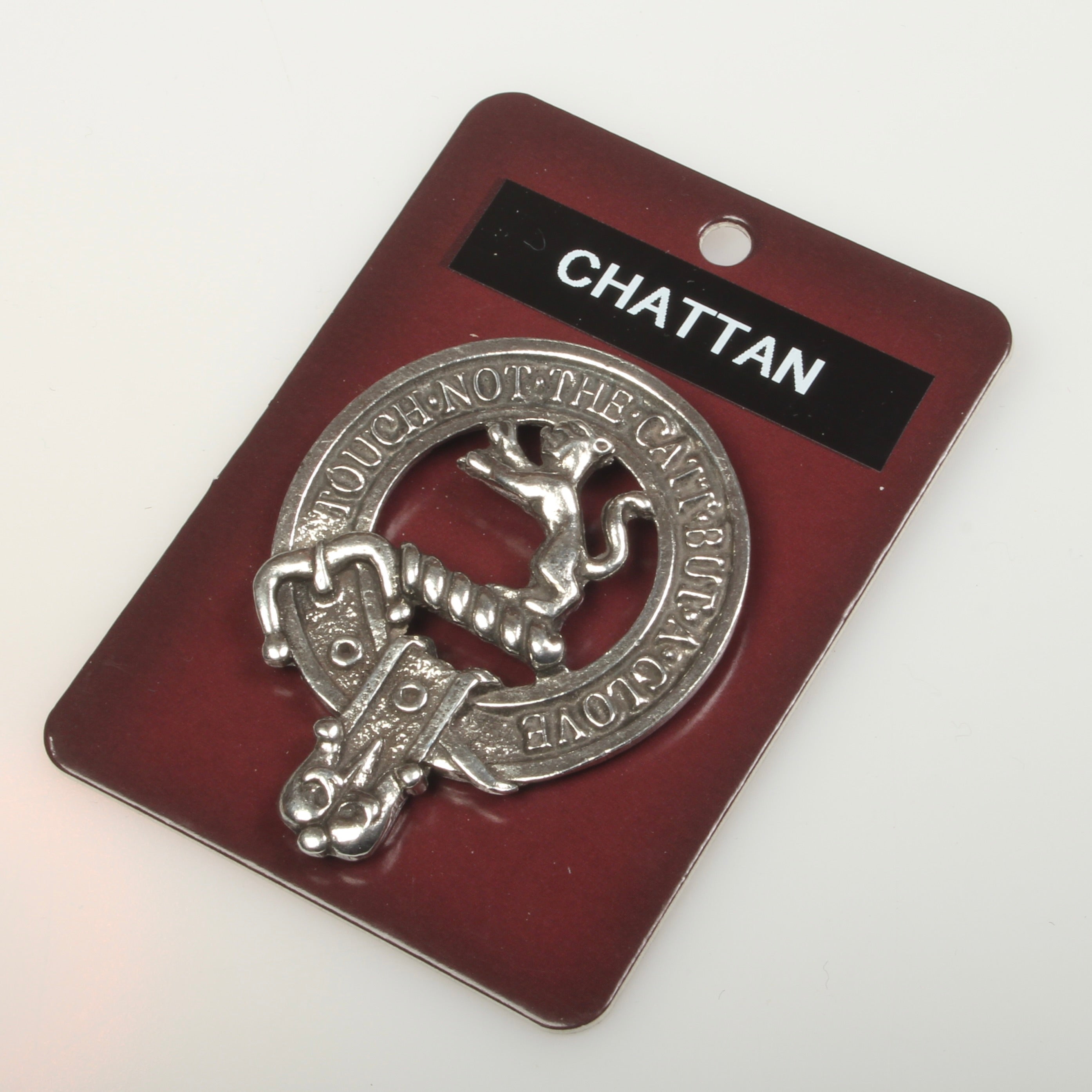 Chattan Clan Crest Badge in Pewter