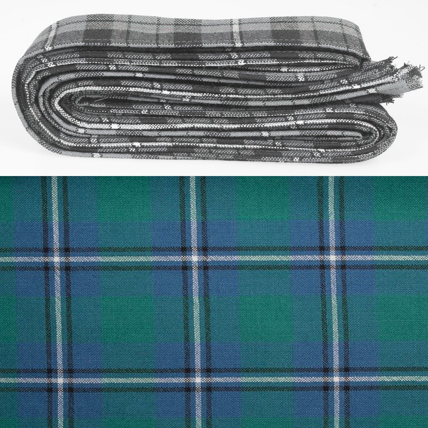 Wool Strip Ribbon in Irvine Ancient Tartan - 5 Strips, Choose your Width, perfect for weddings, decorations, and versatile crafting.
