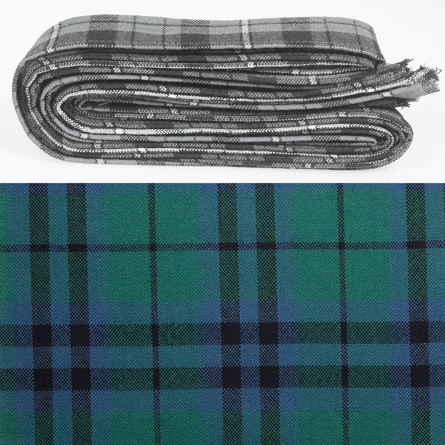 Wool Strip Ribbon in Keith Ancient Tartan - 5 Strips, Choose your Width for wedding decorations, bouquets, and crafts. Versatile tartan ribbon with unique patterns.