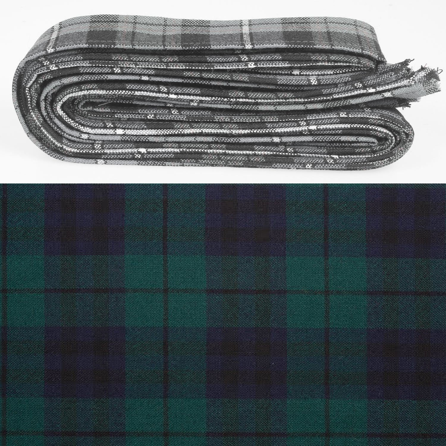 Wool Strip Ribbon in Keith Modern Tartan - premium wool trimmings perfect for weddings, available in customizable widths.