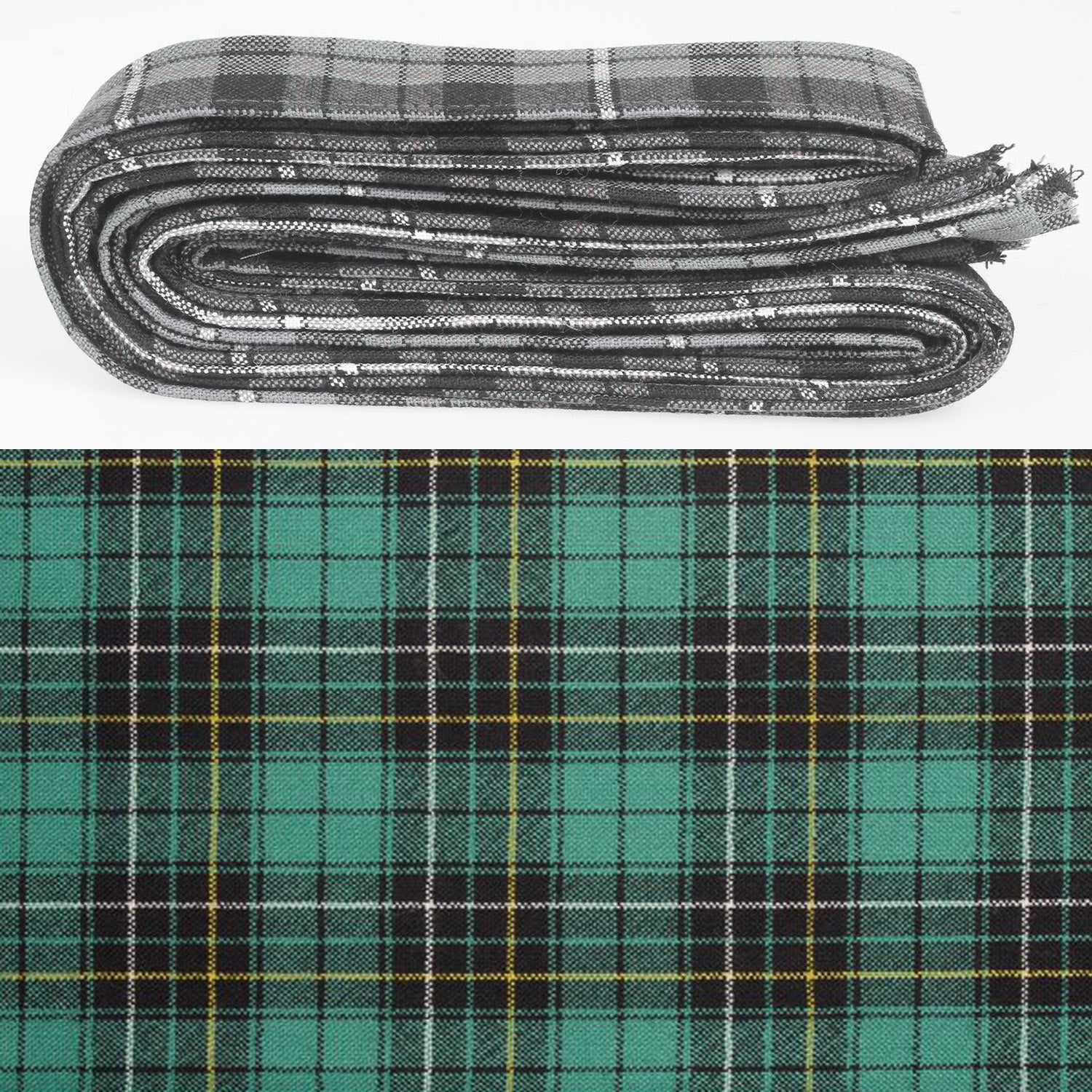 Wool Strip Ribbon in MacAlpine Ancient Tartan - 5 Strips, perfect for weddings and versatile crafting, featuring fine wool material and unique tartan patterns.