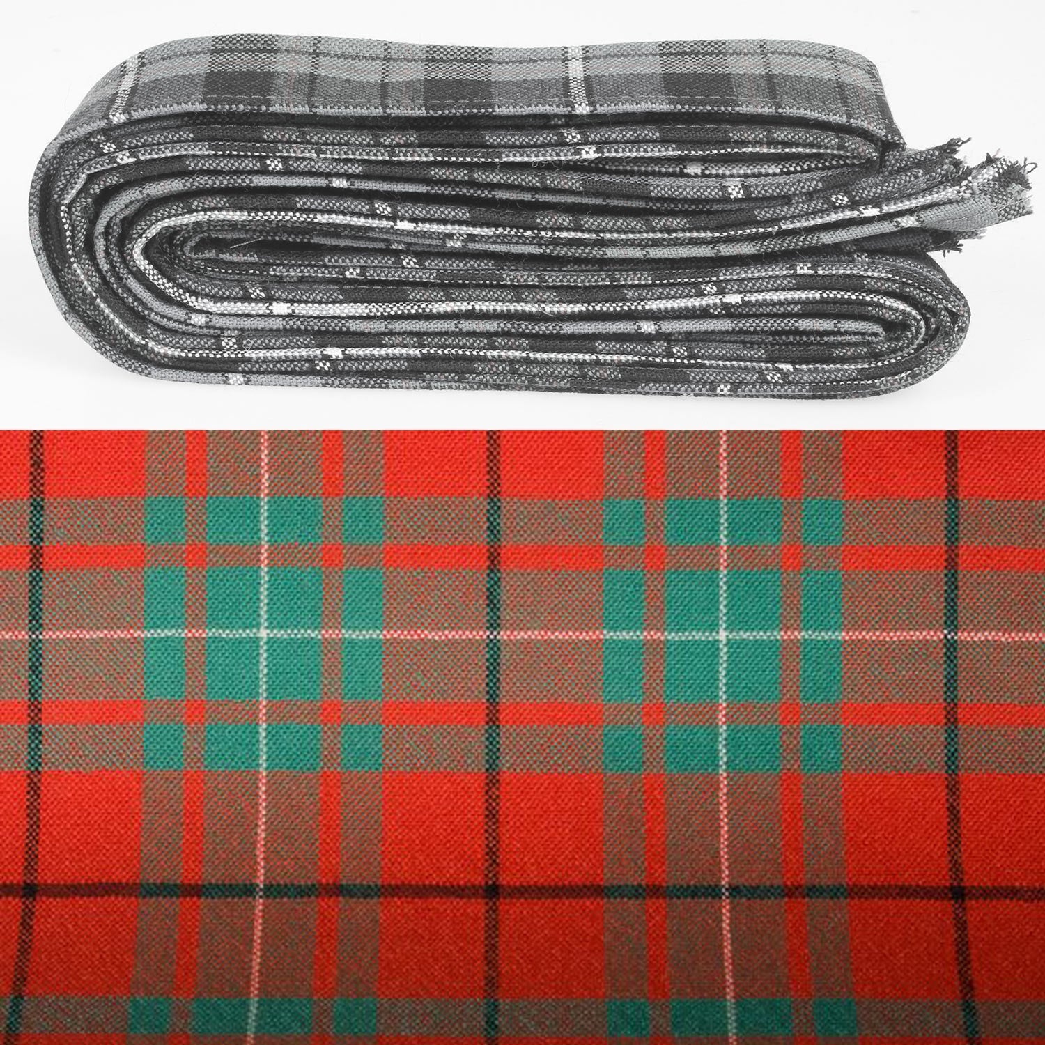 Wool Strip Ribbon in MacAuley Ancient Tartan - 5 Strips, Choose your Width, perfect for festive decorations and weddings.