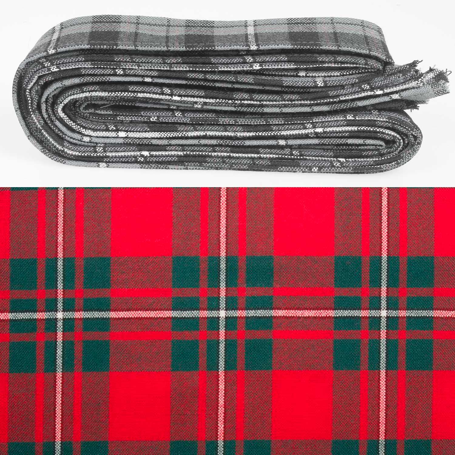 Wool Strip Ribbon in MacGregor Modern Tartan - 5 Strips, Choose your Width, ideal for weddings and versatile crafting projects