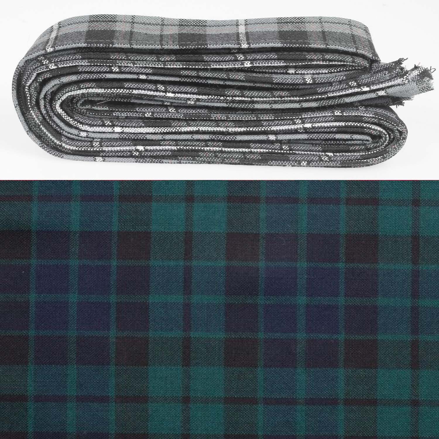 Wool Strip Ribbon in MacKay Modern Tartan showcasing vibrant tartan pattern, perfect for weddings or DIY projects.