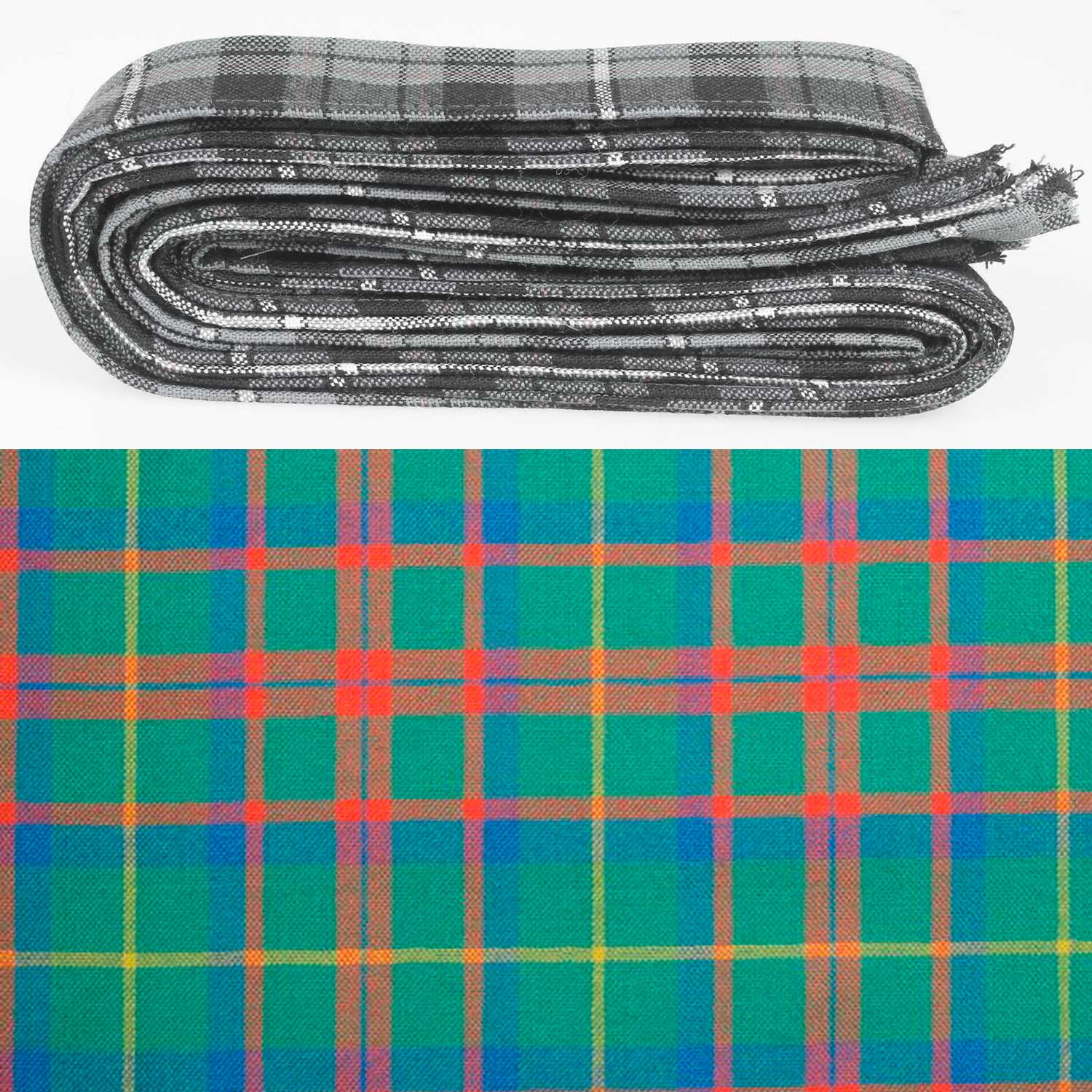 Wool Strip Ribbon in MacKintosh Hunting Ancient Tartan – Ideal for Weddings and Occasions, featuring 5 customizable strips and versatile tartan patterns.