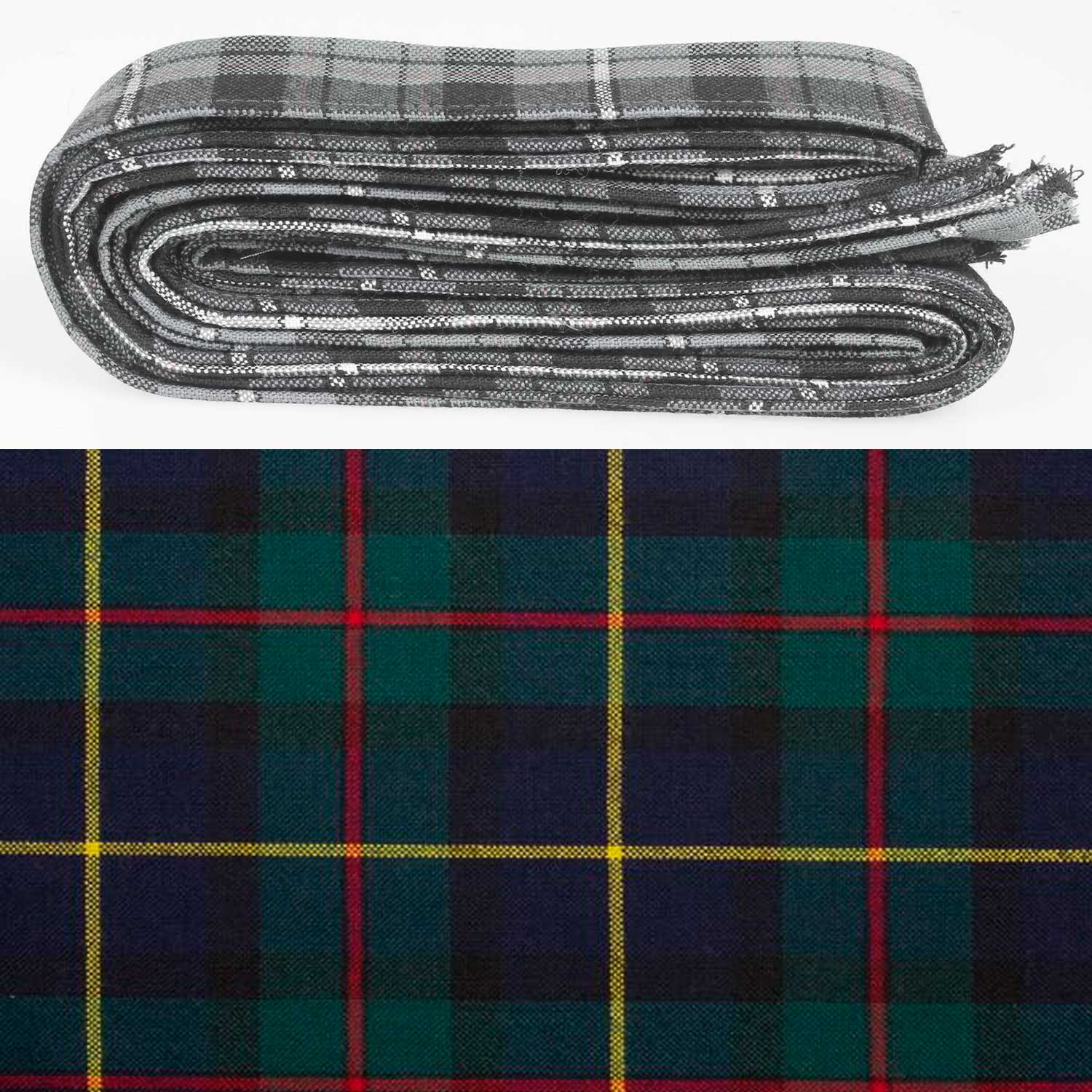 Wool Strip Ribbon in MacLeod of Harris Modern Tartan, perfect for wedding trimmings and decorations - 5 strips available in various widths.