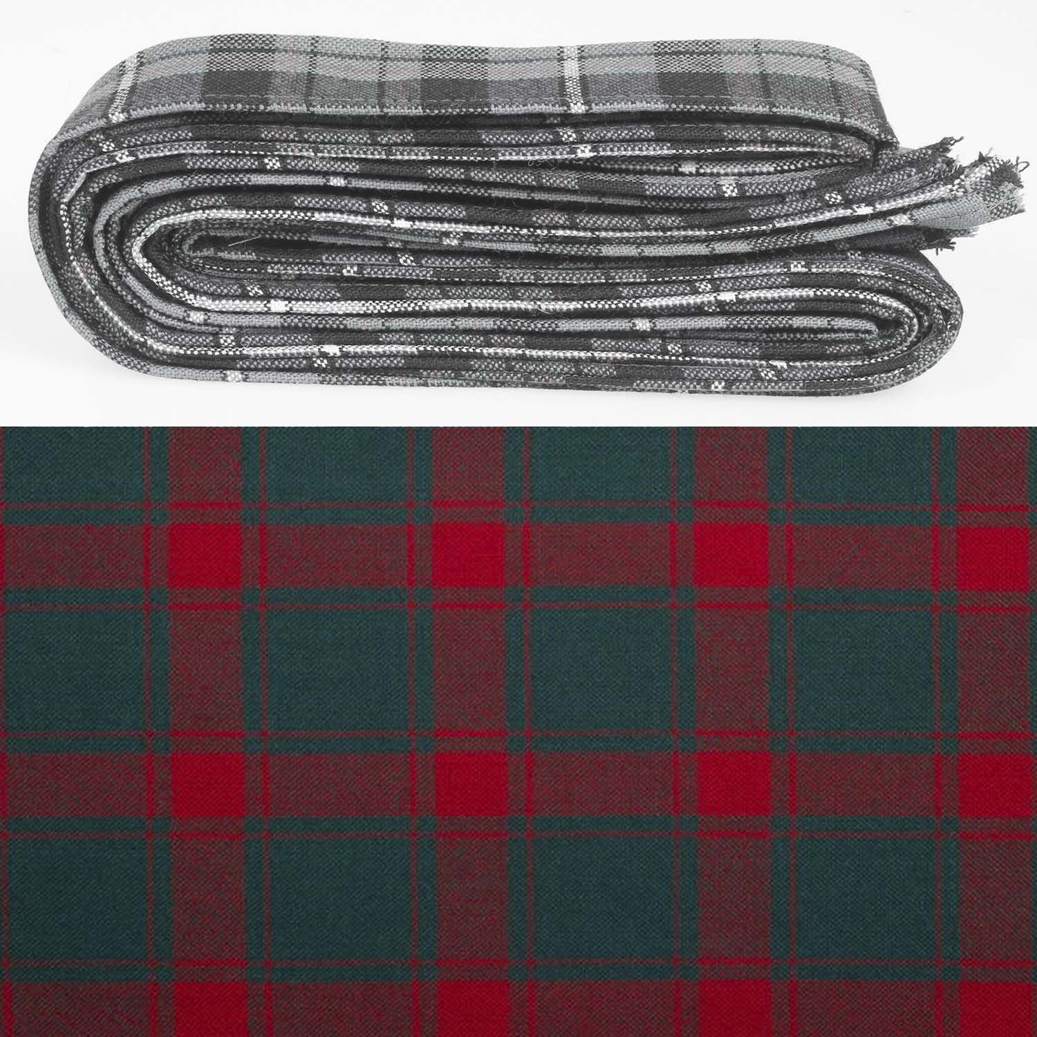 Wool Strip Ribbon in Middleton Modern Tartan showcasing five elegant strips, perfect for wedding decorations and embellishments, available in custom widths.