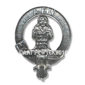 Ogilvie Clan Crest Badge in Pewter showcasing its detailed design and craftsmanship, perfect for displaying clan heritage.