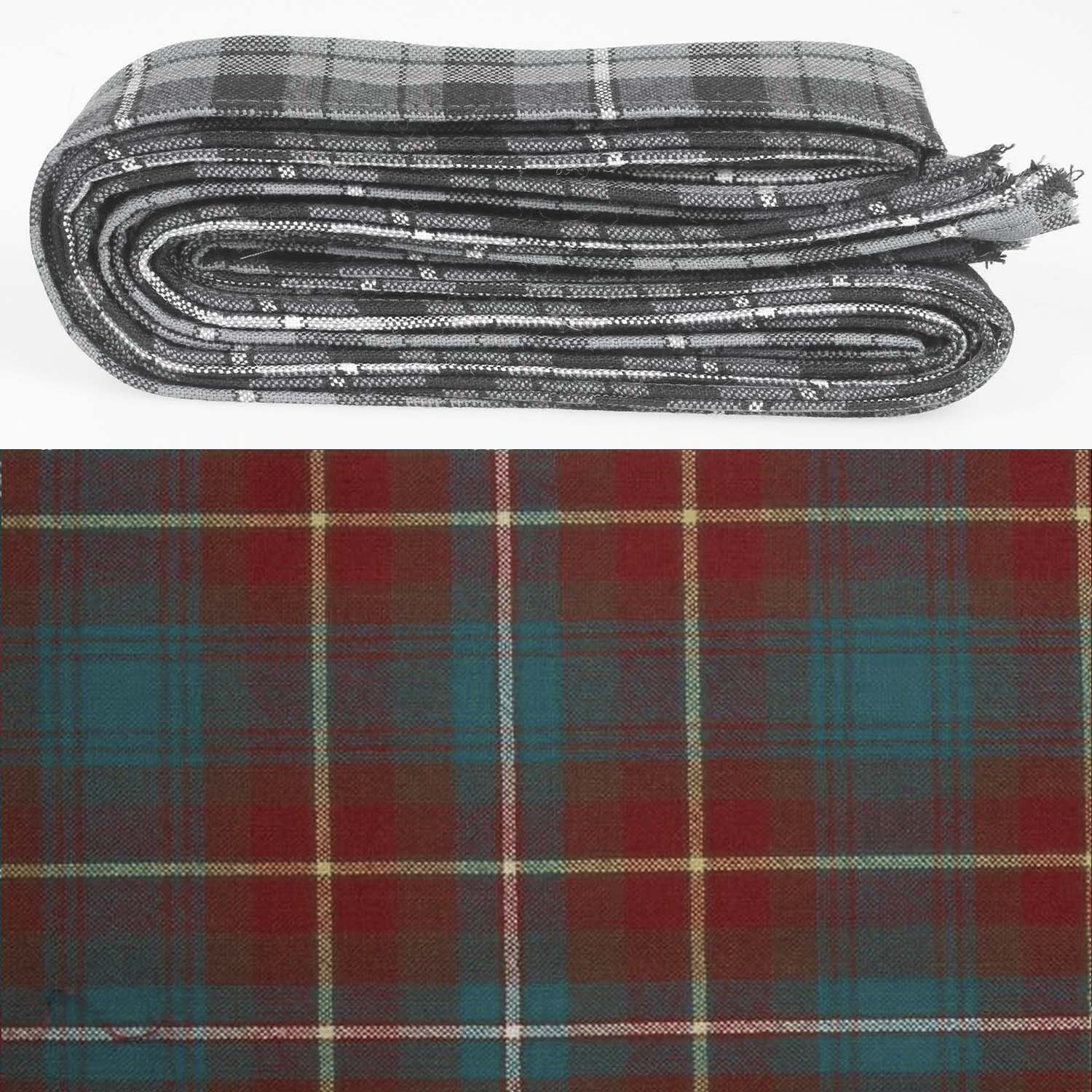 Wool Strip Ribbon in Prince Edward Island Tartan featuring 5 strips, perfect for wedding decorations and special occasions, with options to choose your width.