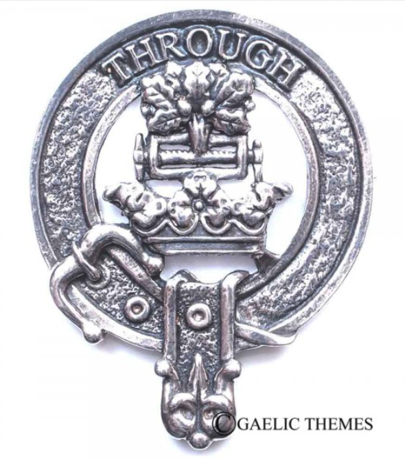 Hamilton Clan Crest Badge in Pewter, showcasing the traditional belted design, ideal for everyday wear or clan gatherings.