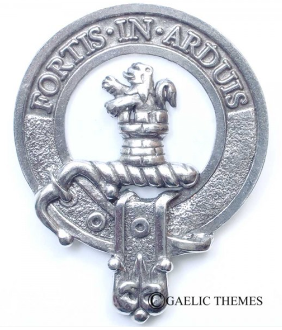 Middleton Clan Crest Badge in Pewter, featuring a traditional belted design, perfect for everyday wear and clan gatherings.