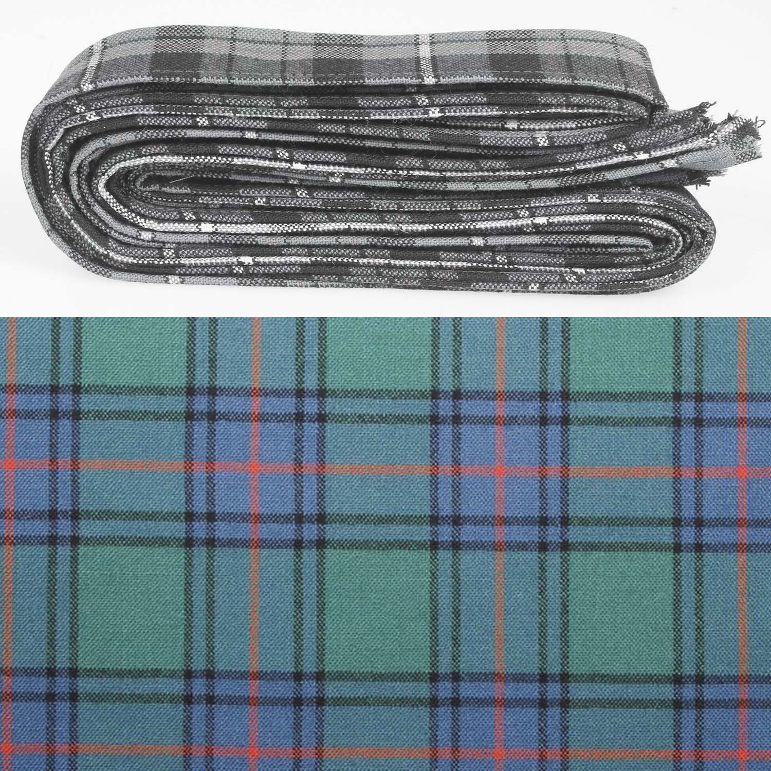 Wool Strip Ribbon in Shaw Ancient Tartan - 5 Strips, Choose Your Width showcasing elegant tartan patterns for weddings and special occasions