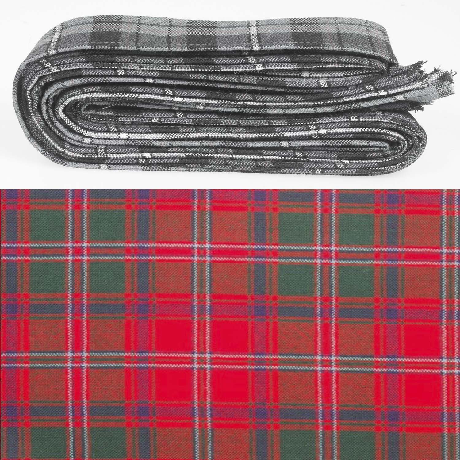 Wool Strip Ribbon in Stewart of Appin Modern Tartan, showcasing 5 strips perfect for weddings and decorations, available in various widths.