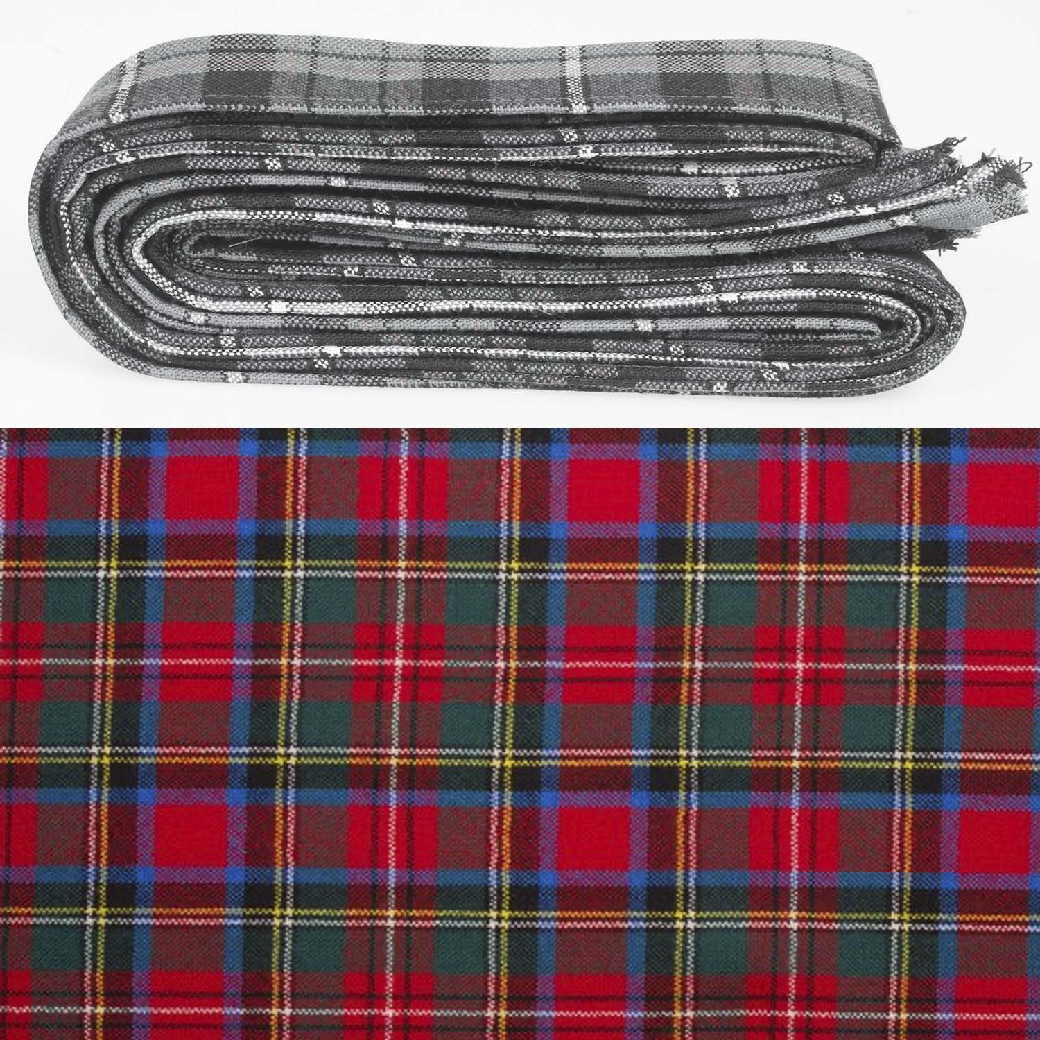 Wool Strip Ribbon in Stewart, Charles Edward Modern Tartan - Versatile and elegant wool ribbon perfect for weddings and special occasions, beautifully showcasing vibrant tartan patterns.