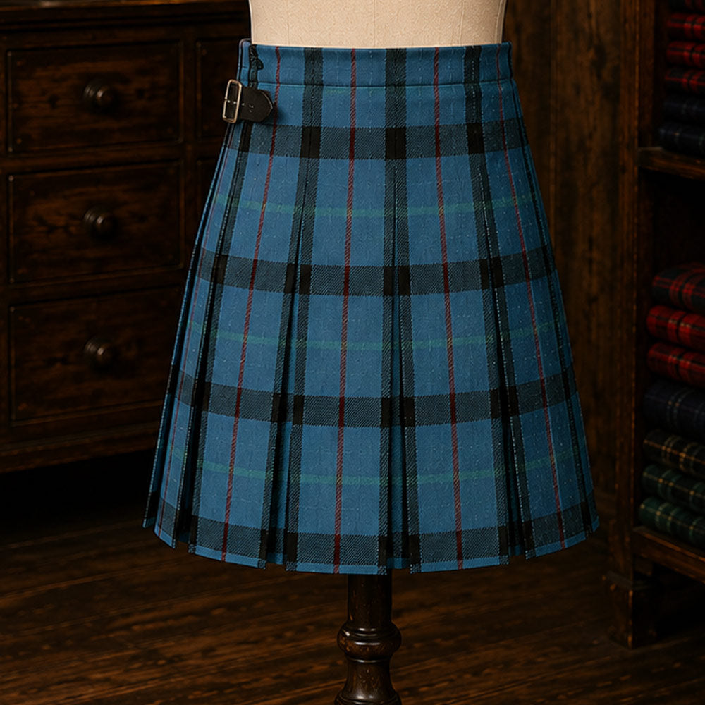Ladies Traditional Box Pleat in Hebridean, 1783 and Genesis Tartan