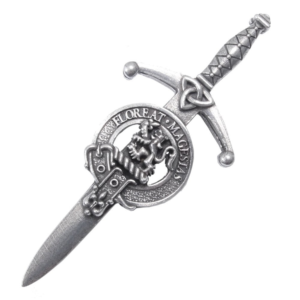 Clan Crest Pewter Kilt Pin with Broun (Brown) Crest