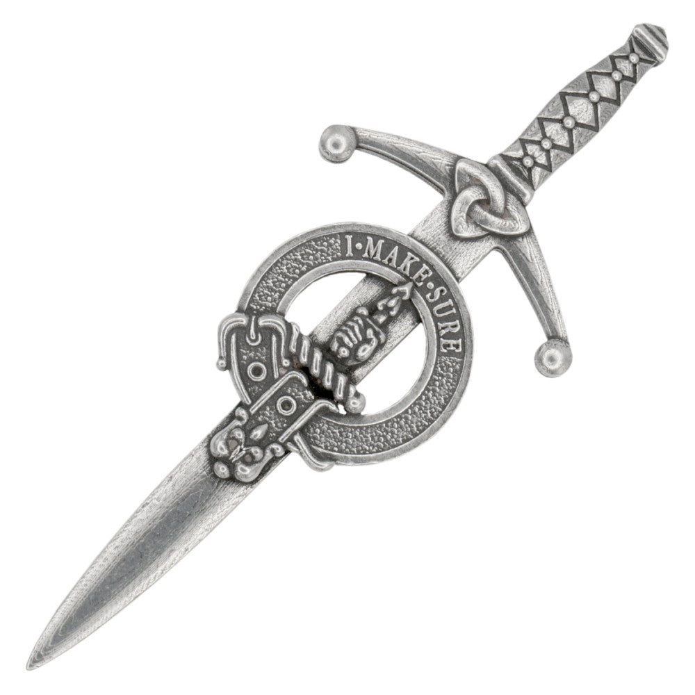 Clan Crest Pewter Kilt Pin with Kirkpatrick Crest