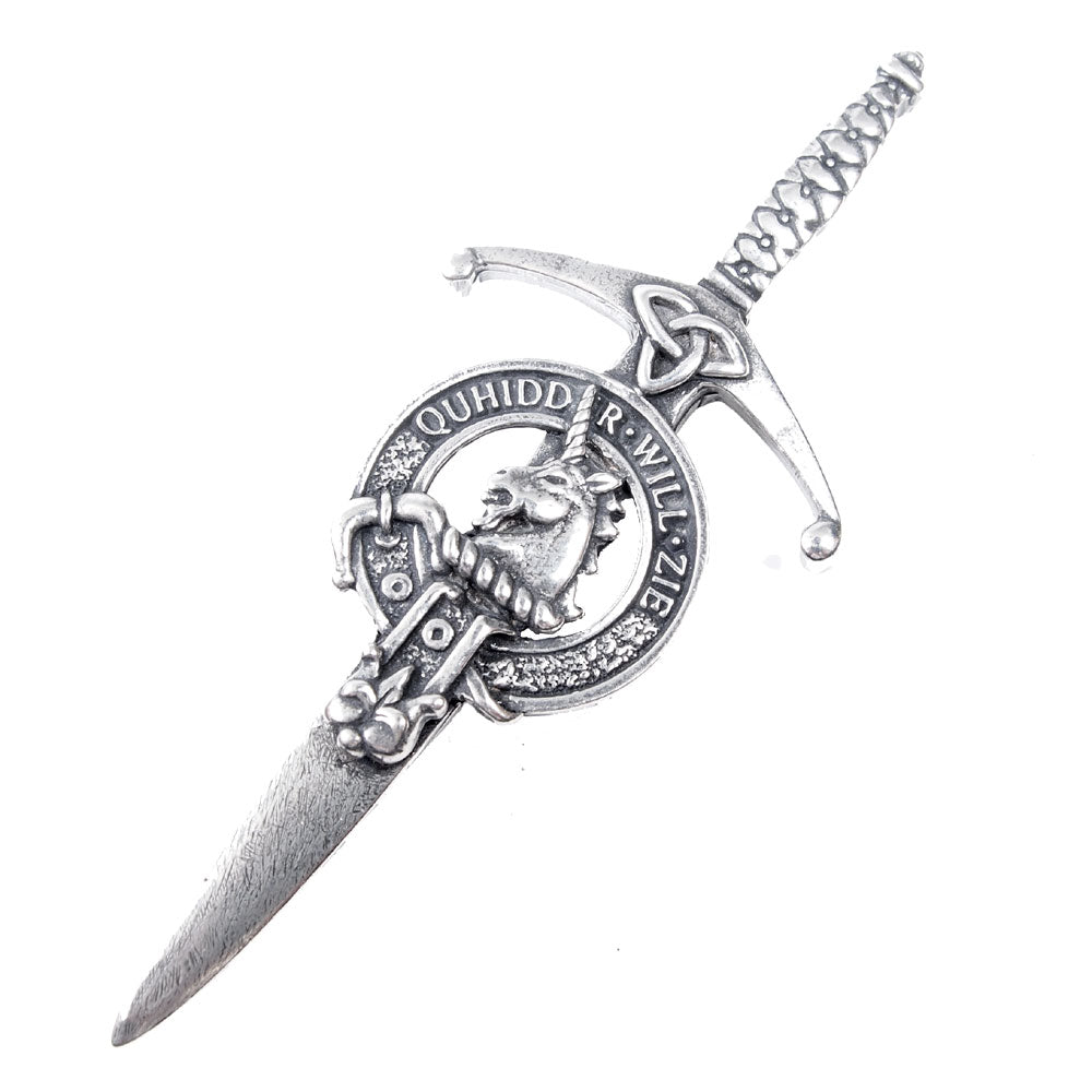 Clan Crest Pewter Kilt Pin with Stewart of Appin Crest