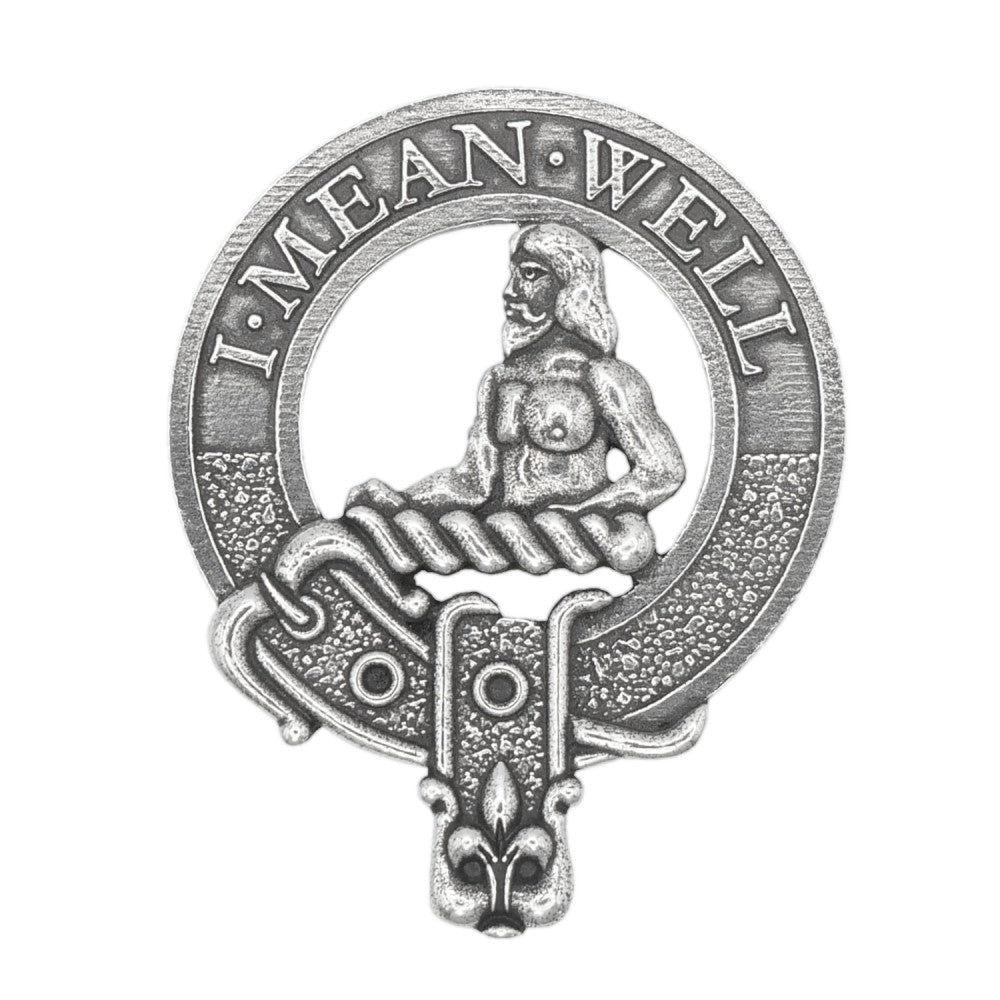 Schaw of Sauchie Clan Crest Badge in Pewter