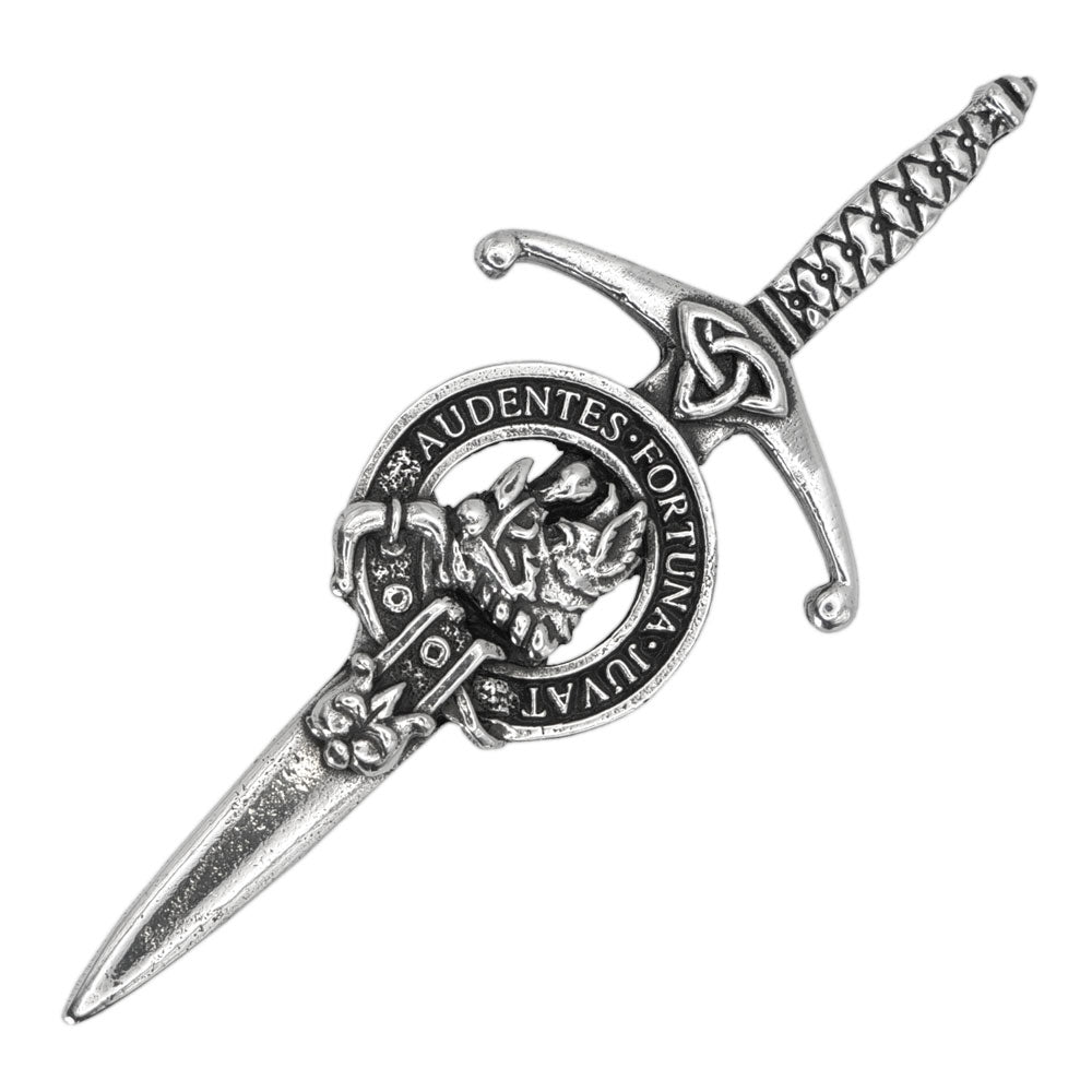 Clan Crest Pewter Kilt Pin with MacKinnon Crest