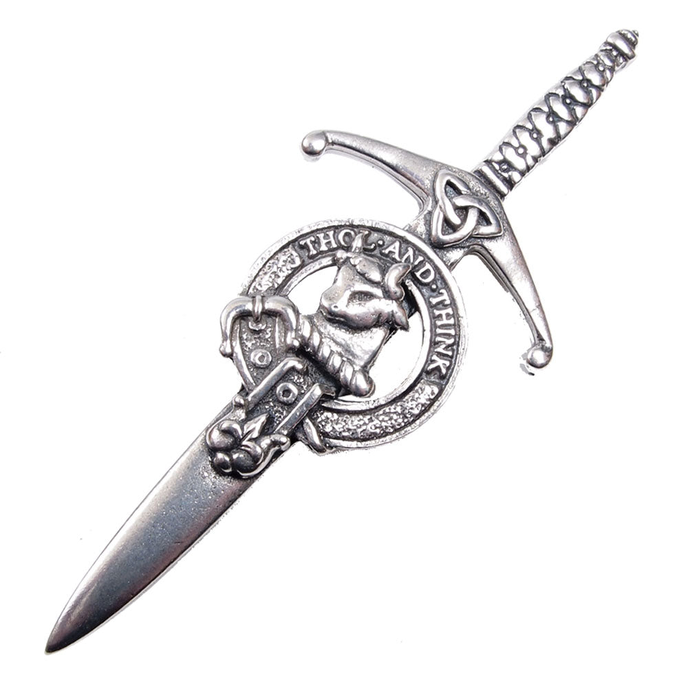 Clan Crest Pewter Kilt Pin with Tweedie Crest