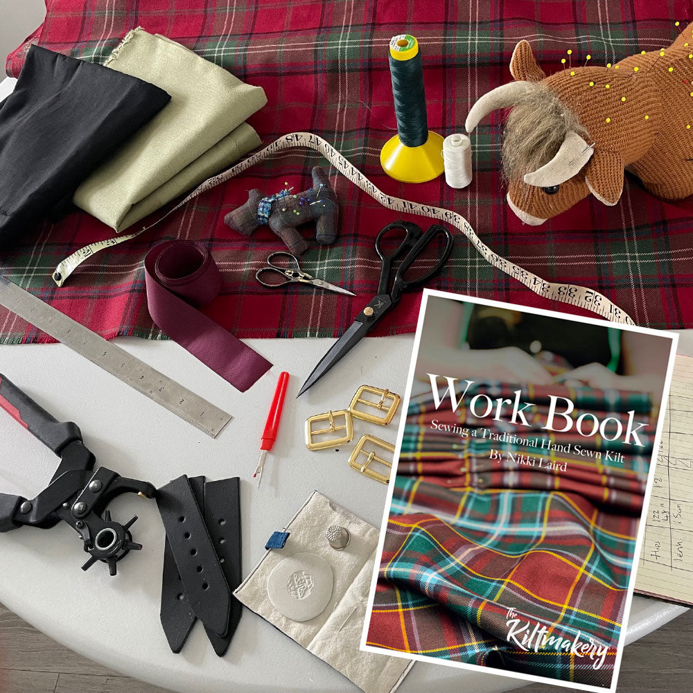 Full Kiltmaking Kit to go with online course - Mediumweight House of Edgars Hebridean Cloth