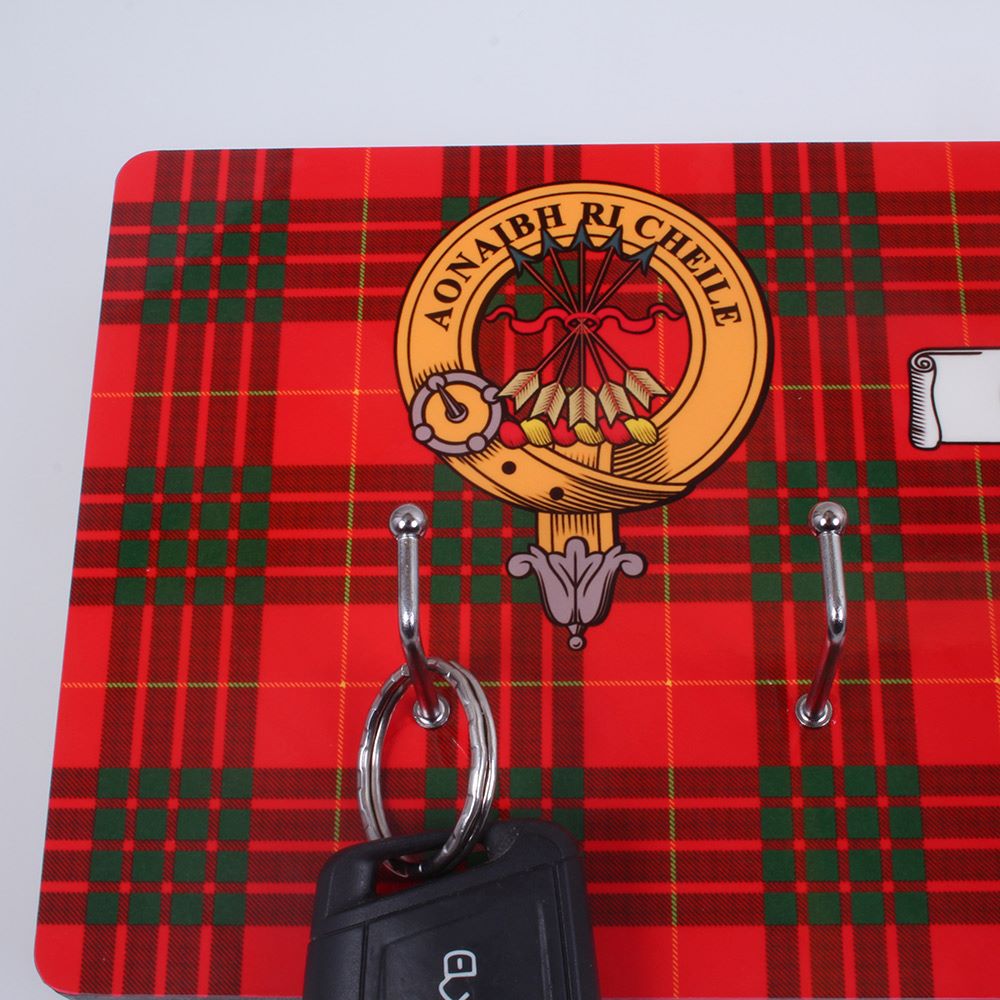 Clan Crest and Tartan Key Rack
