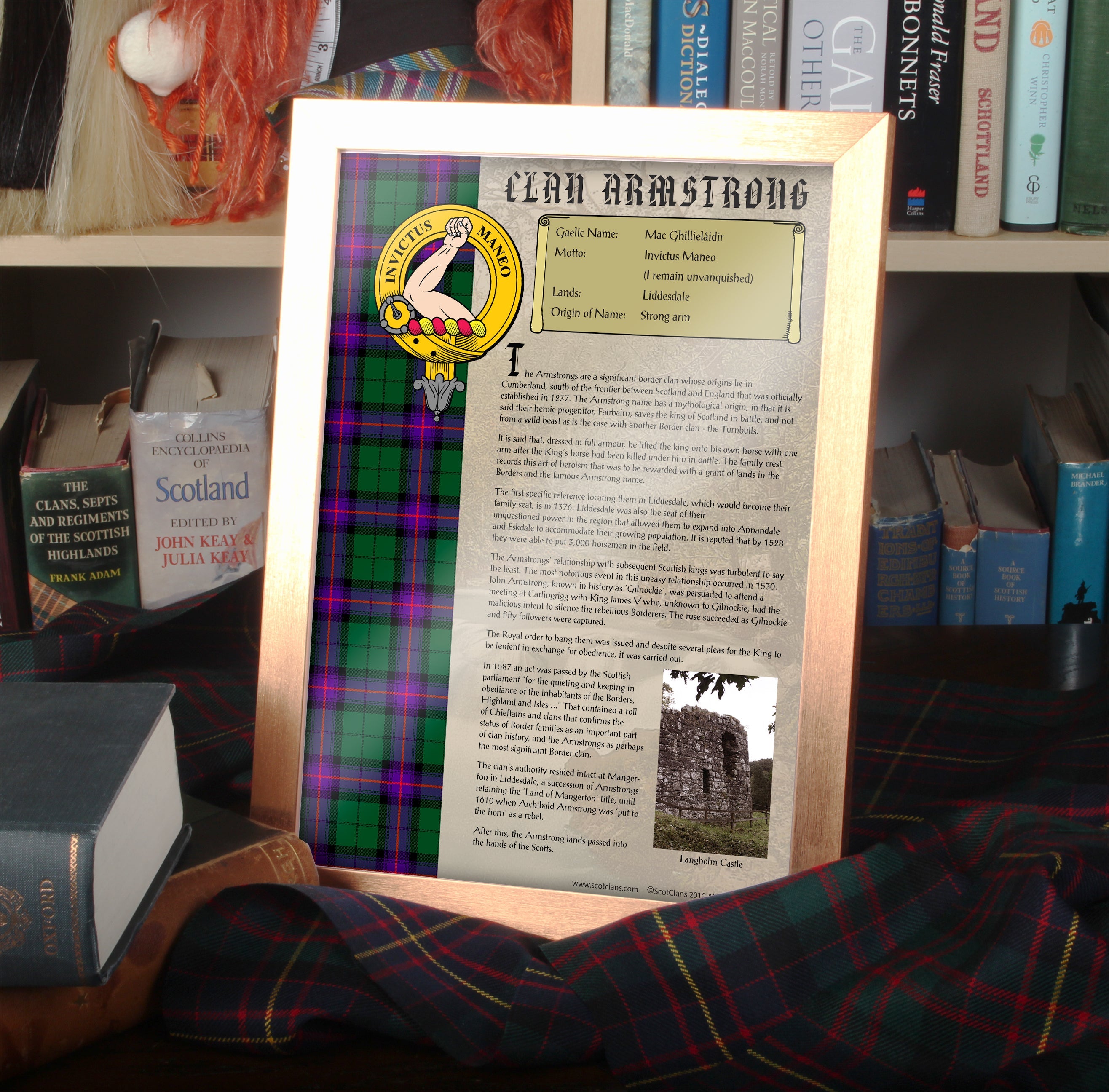 Armstrong Clan History Print - Choose Framed or Unframed