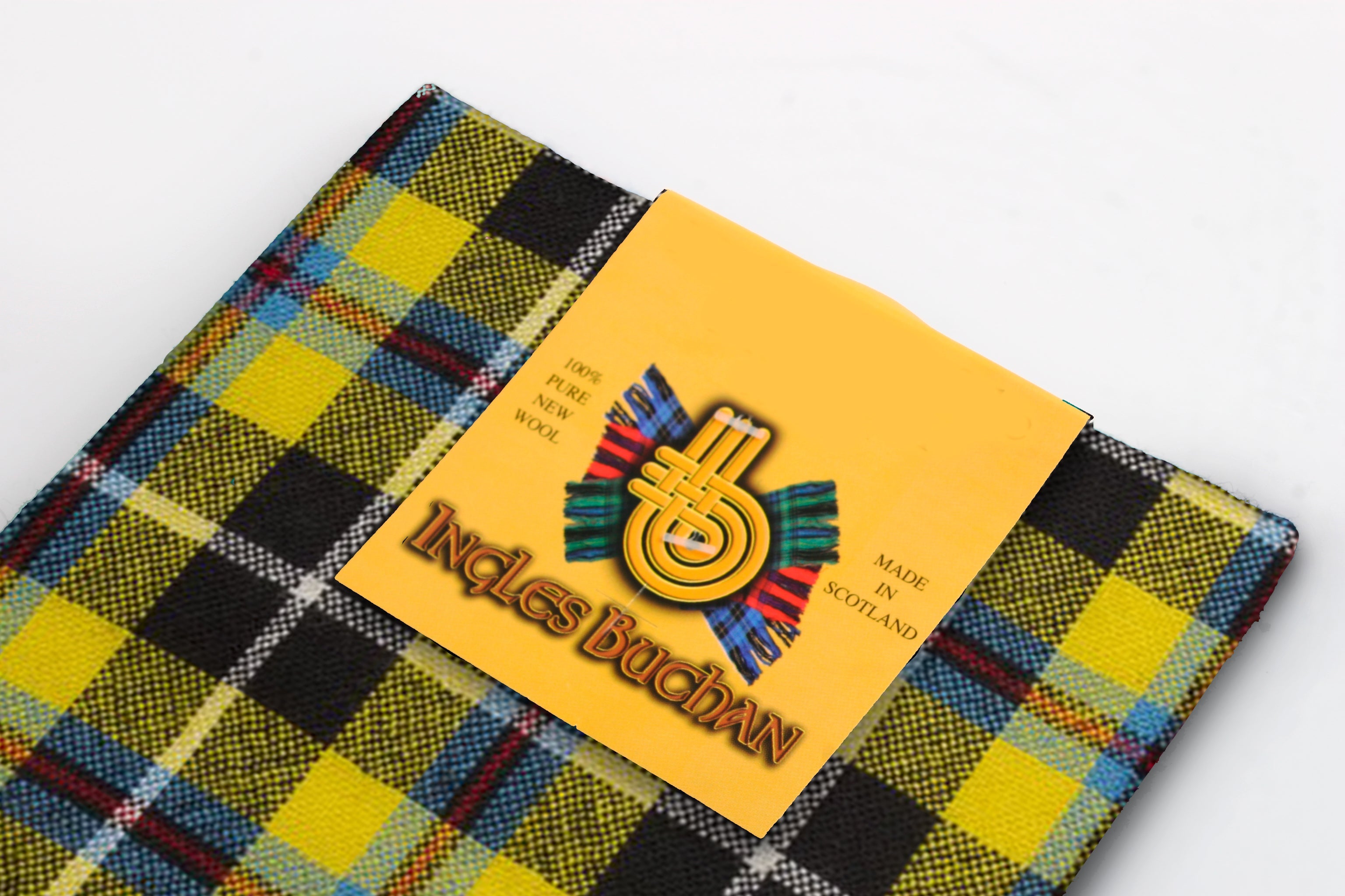 Wool Tartan Pocket Square in Cornish Tartan