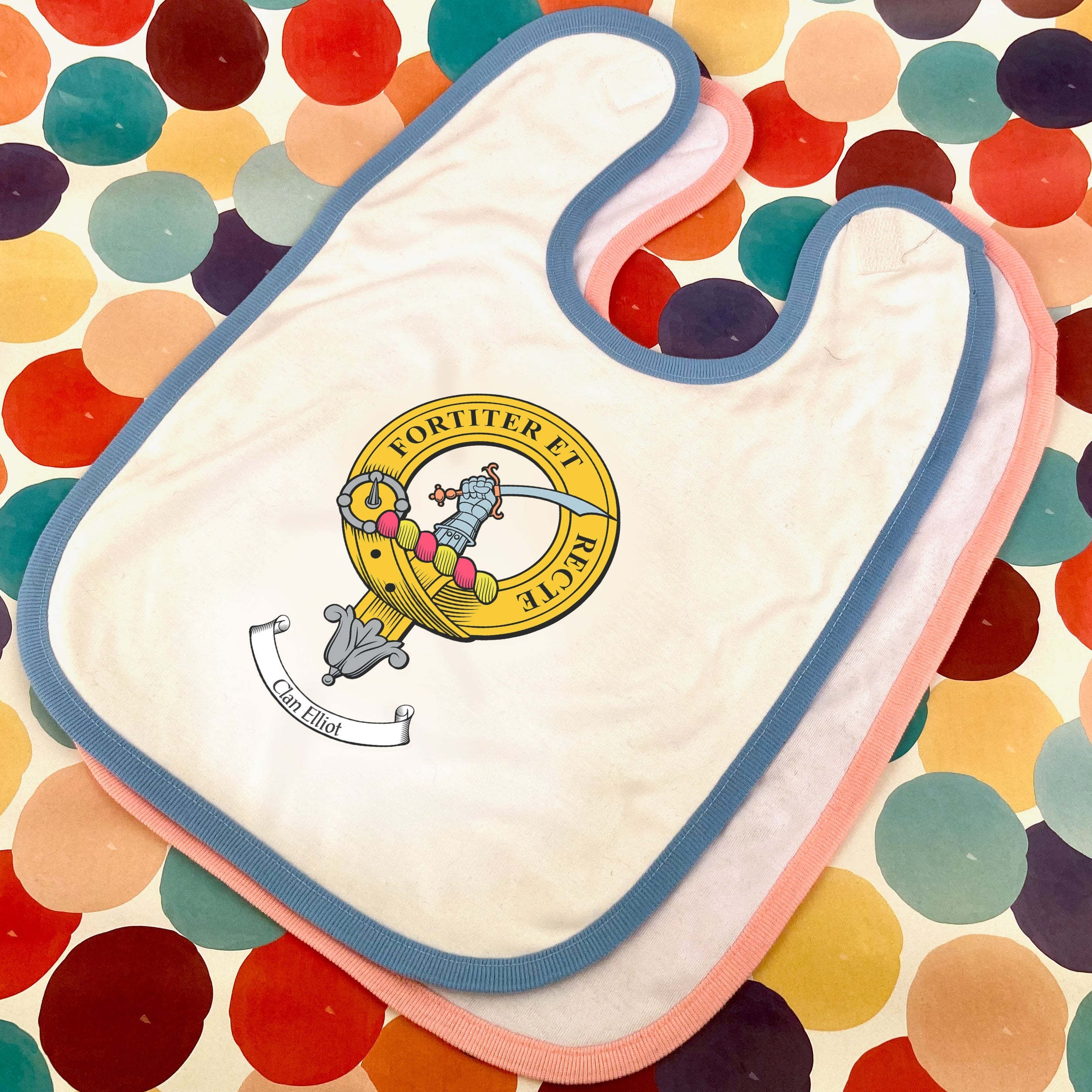 Elliot Clan Crest Baby Bib