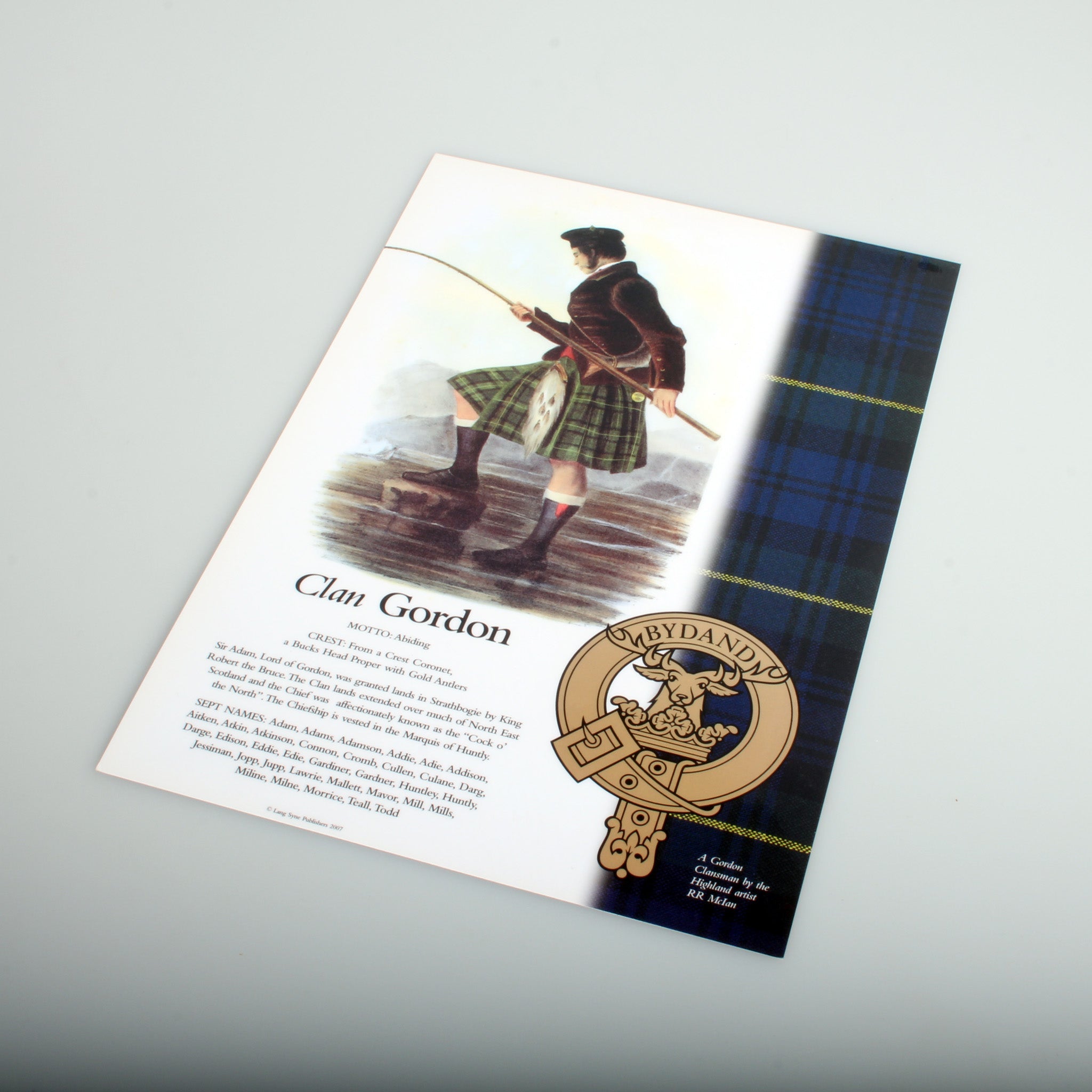 Gordon Scottish Clan Poster A4