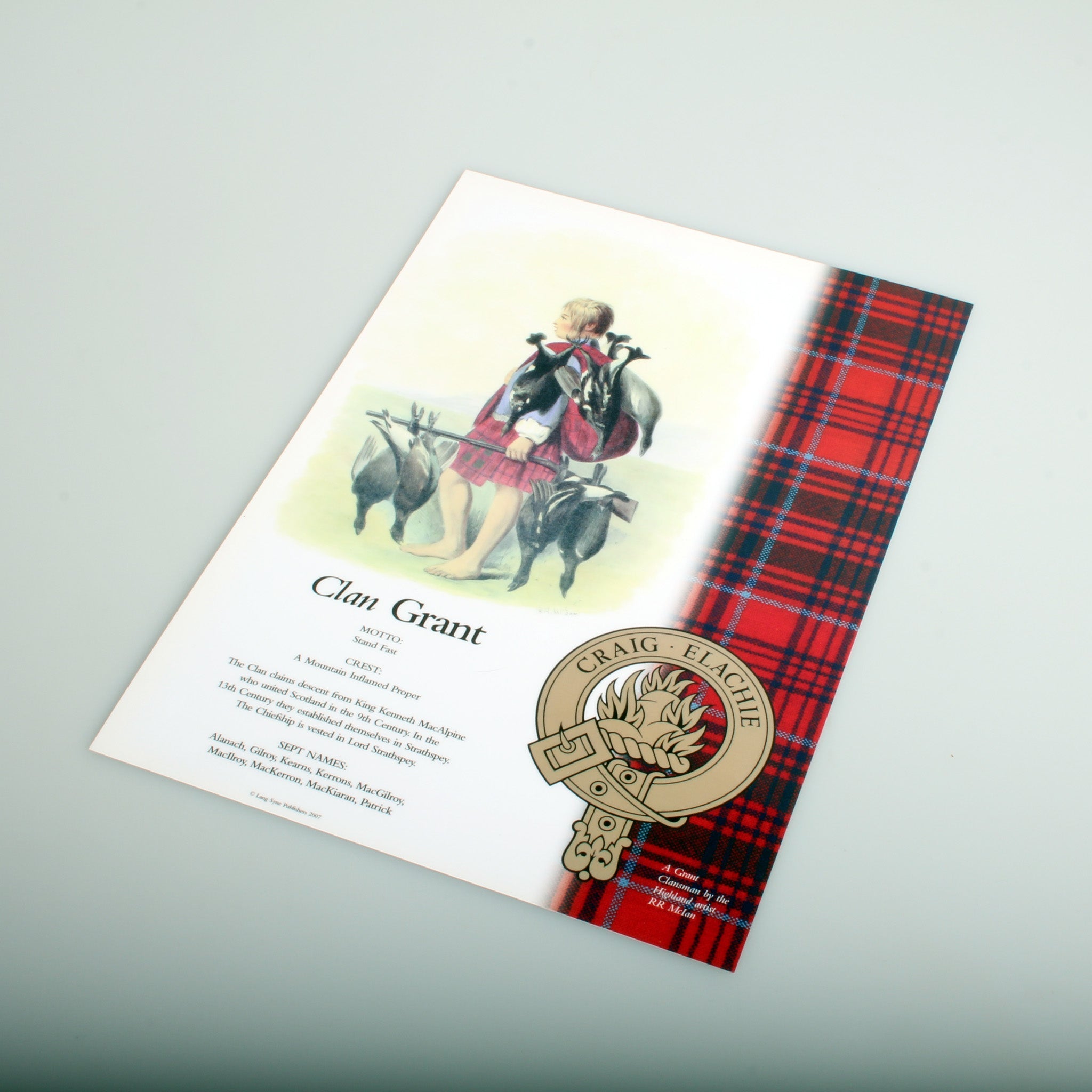 Grant Scottish Clan Poster A4
