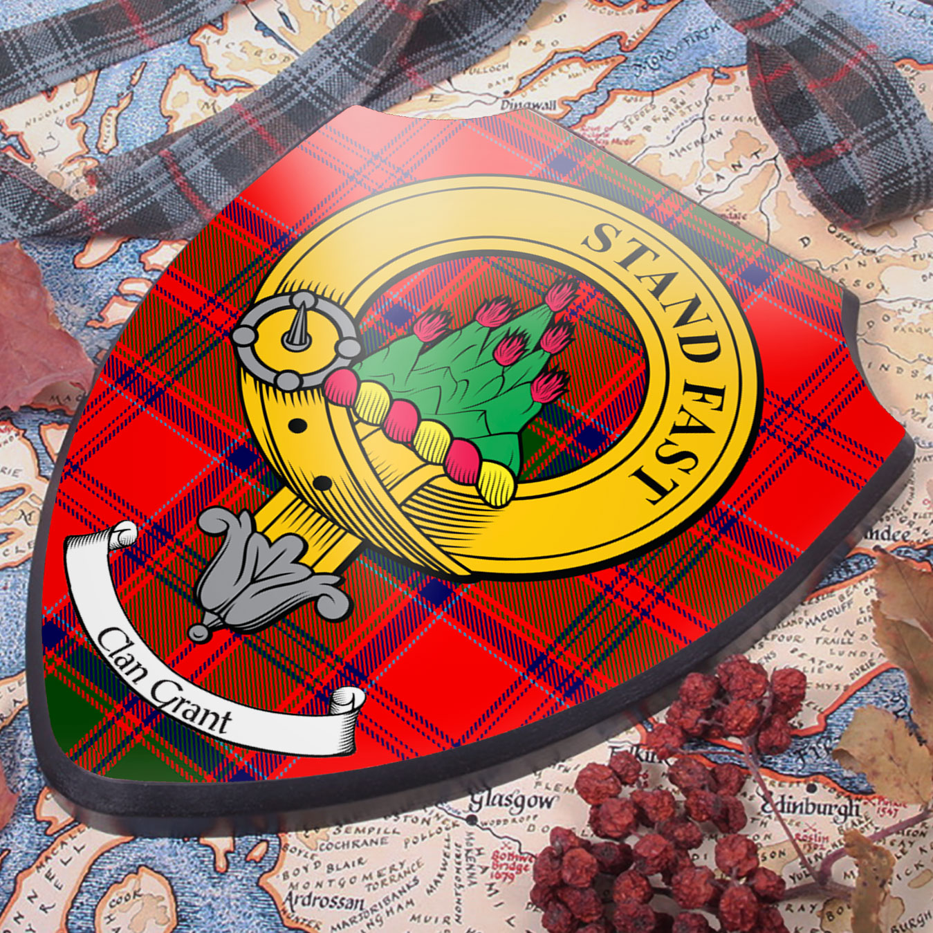 Grant Clan Crest Printed Wall Plaque - Custom Made