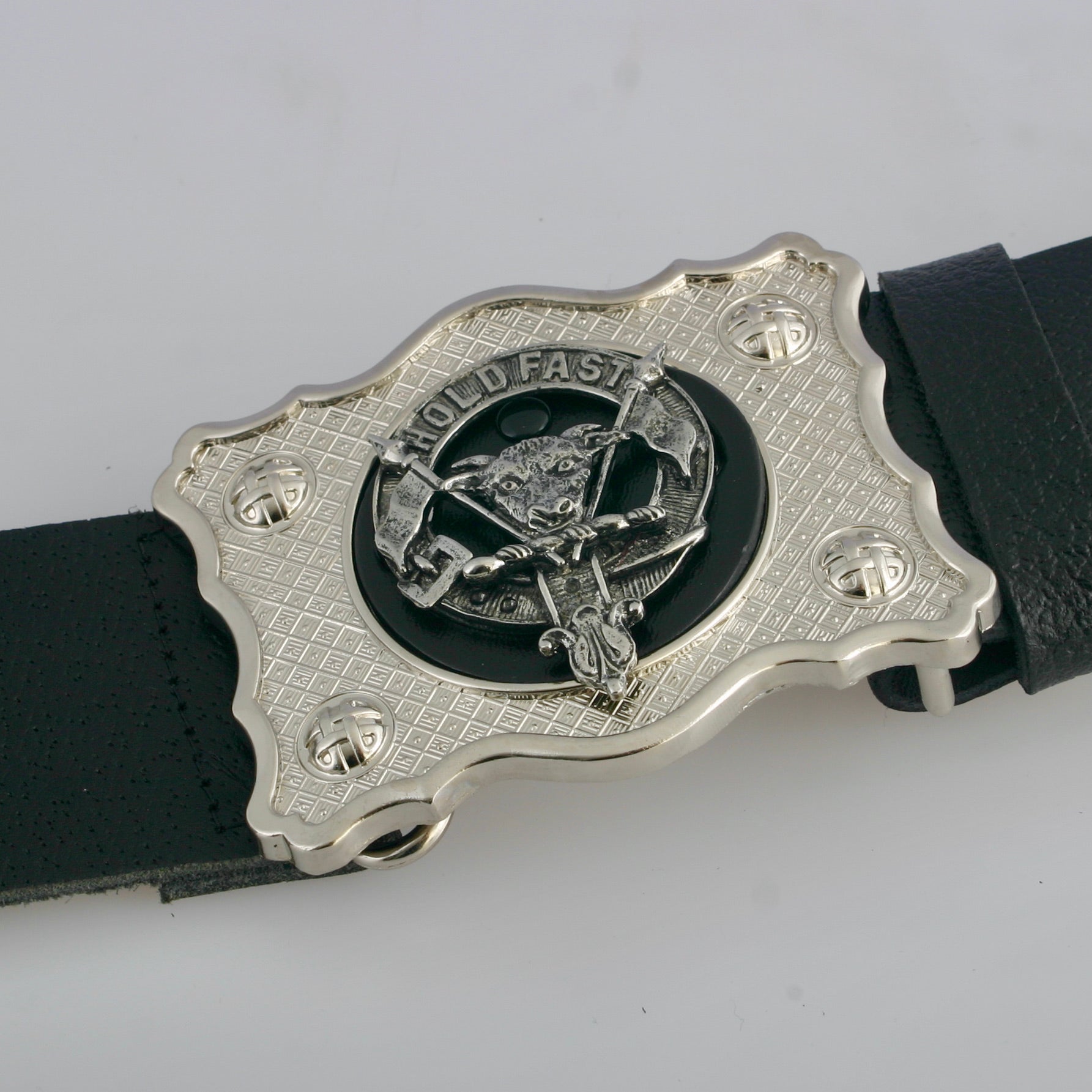 MacLeod Pewter Clan Crest Buckle For Kilt Belts