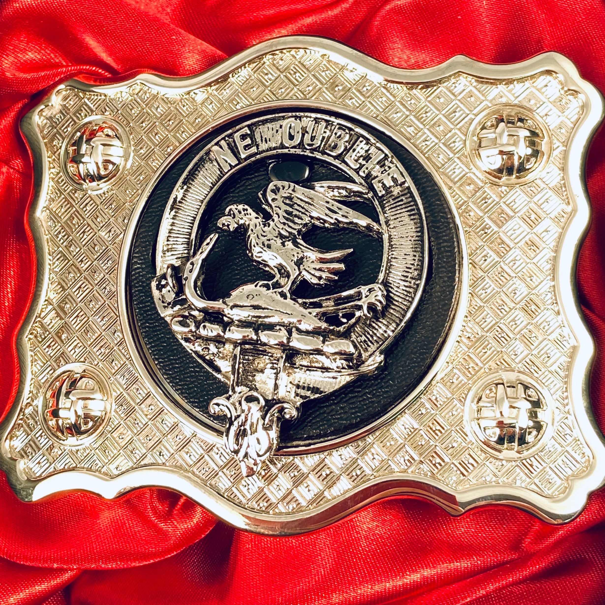 Graham Pewter Clan Crest Buckle For Kilt Belts