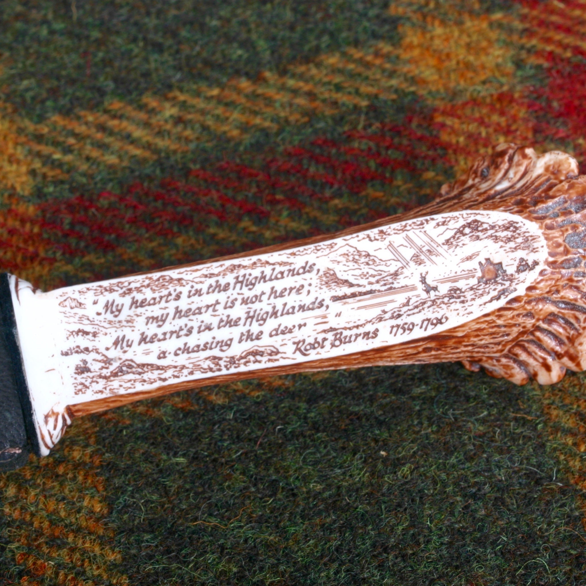 MacDonald of the Isles Clan Crest Stag Horn Sgian Dubh