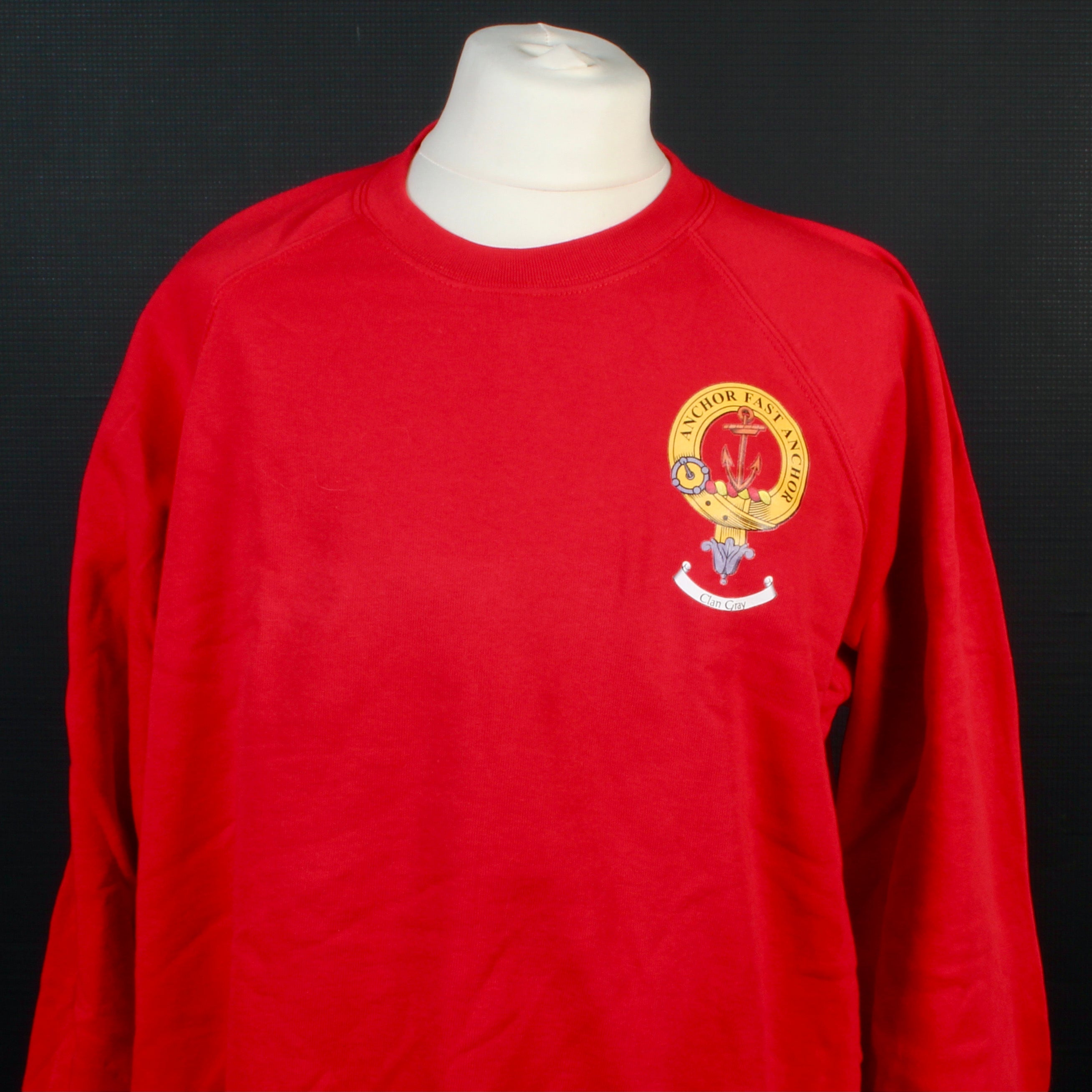 Clan Gray Sweatshirt - Colour Red - Size XXL to Clear.