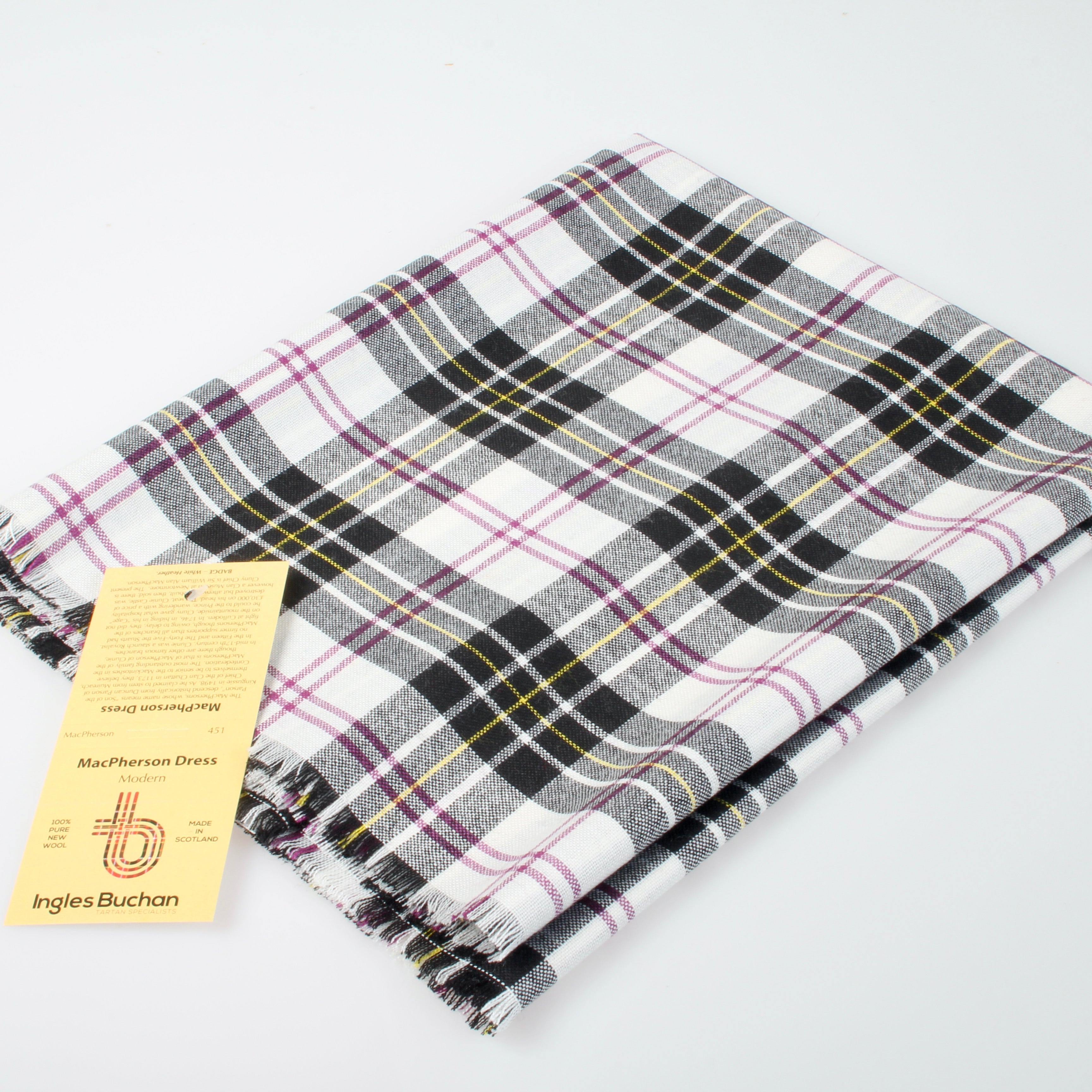MacPherson Dress Tartan Wool Stole