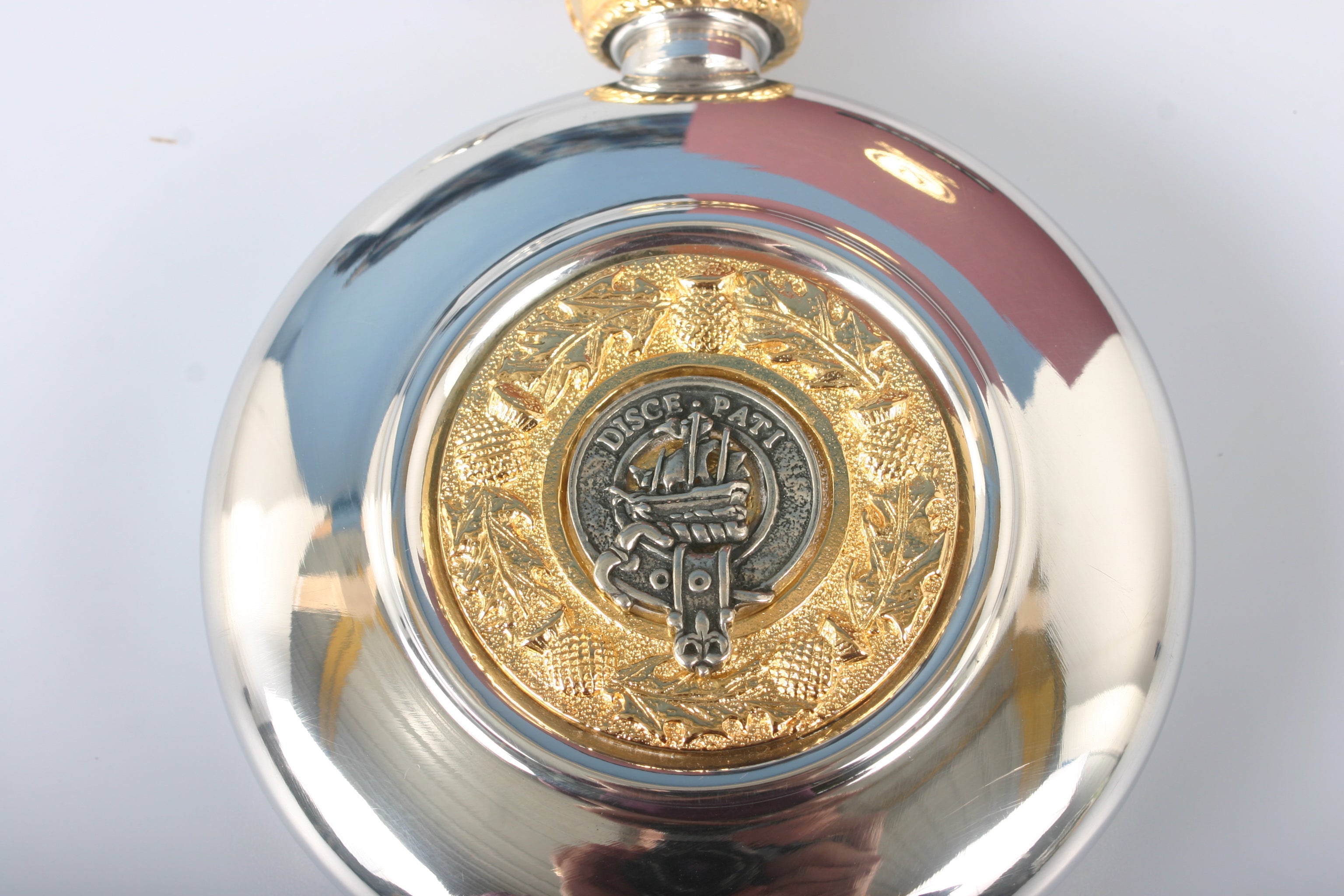 Duncan Clan Crest Pewter Sporran Flask