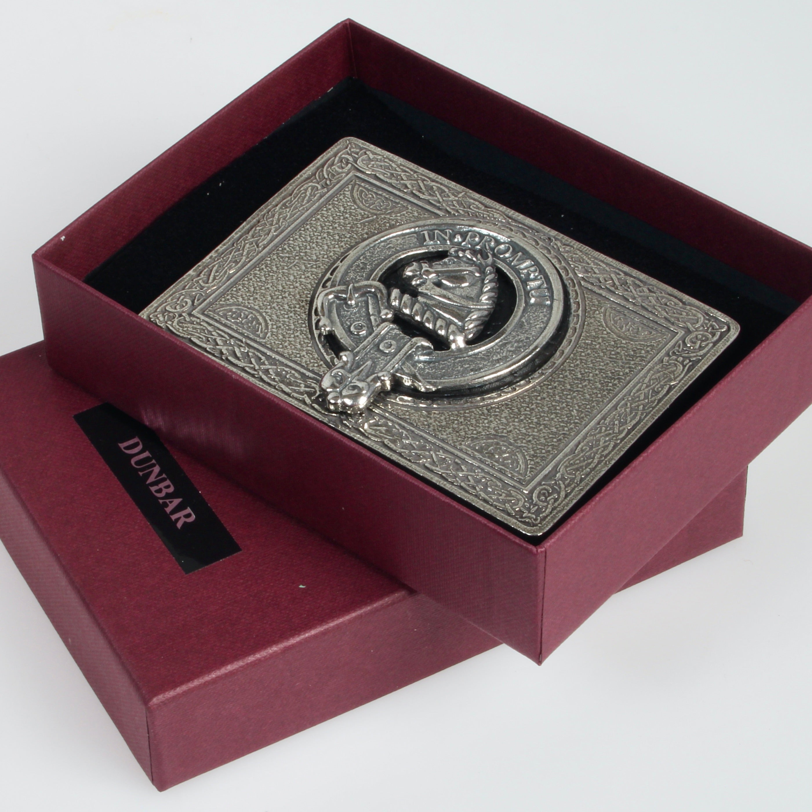 Dunbar Pewter Clan Crest Buckle For Kilt Belts