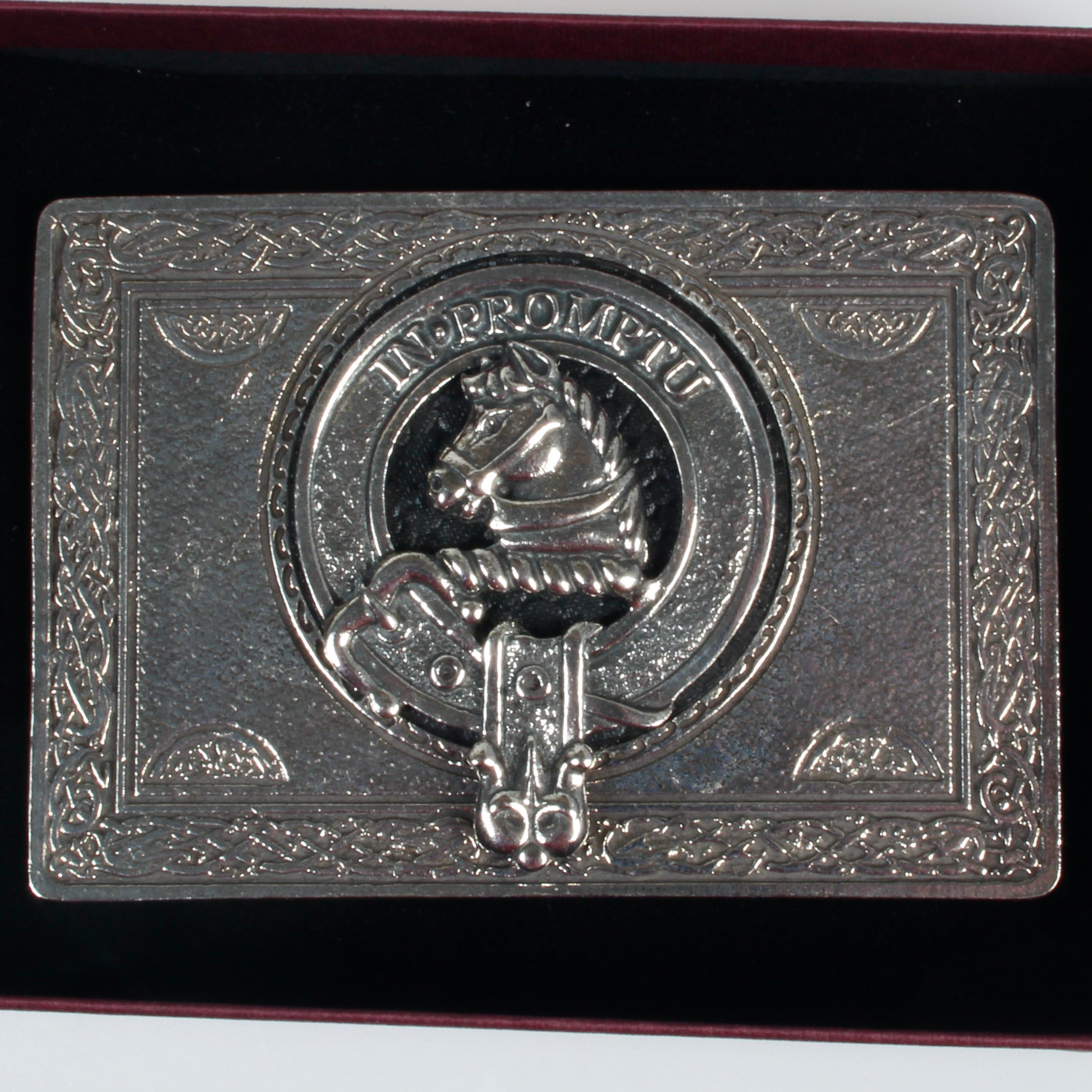 Dunbar Pewter Clan Crest Buckle For Kilt Belts